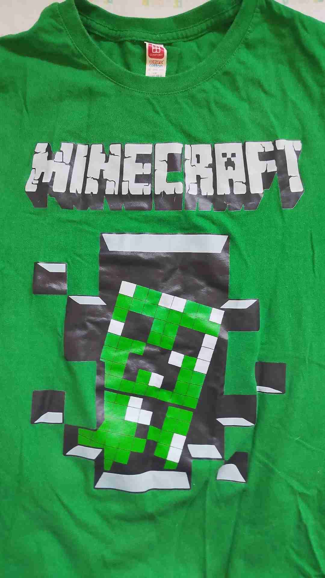 Polera Minecraft verde