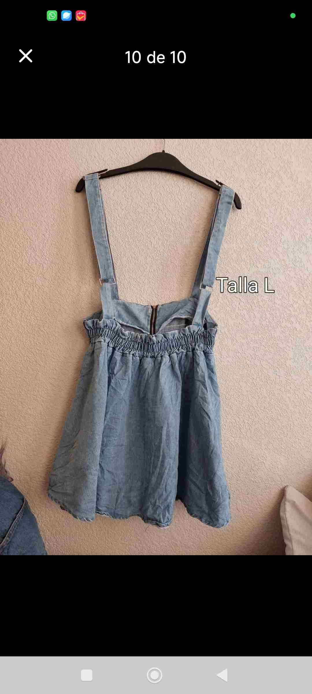 Vestido denim con tirantes