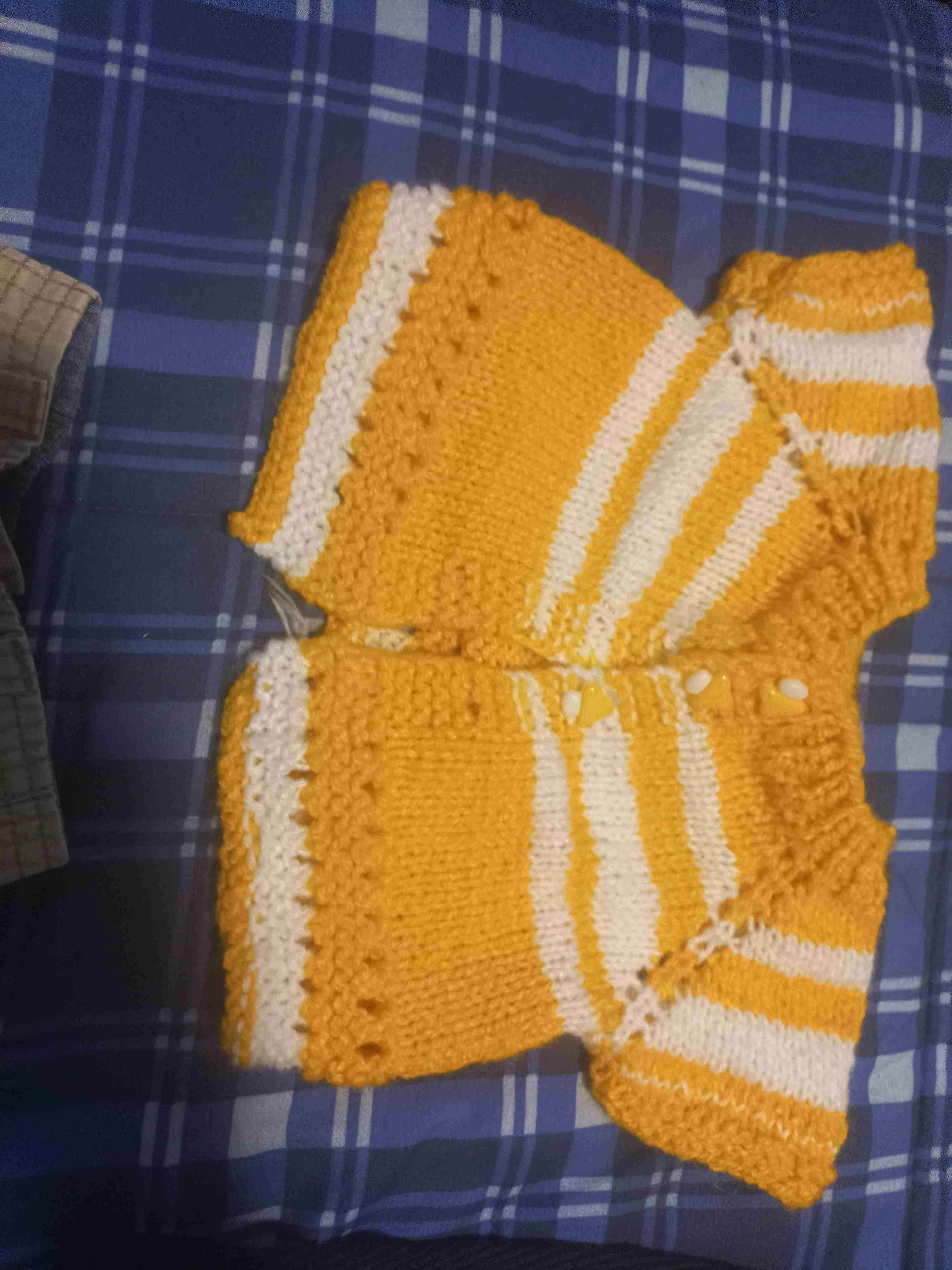 Chaleco de bebé a rayas naranjas