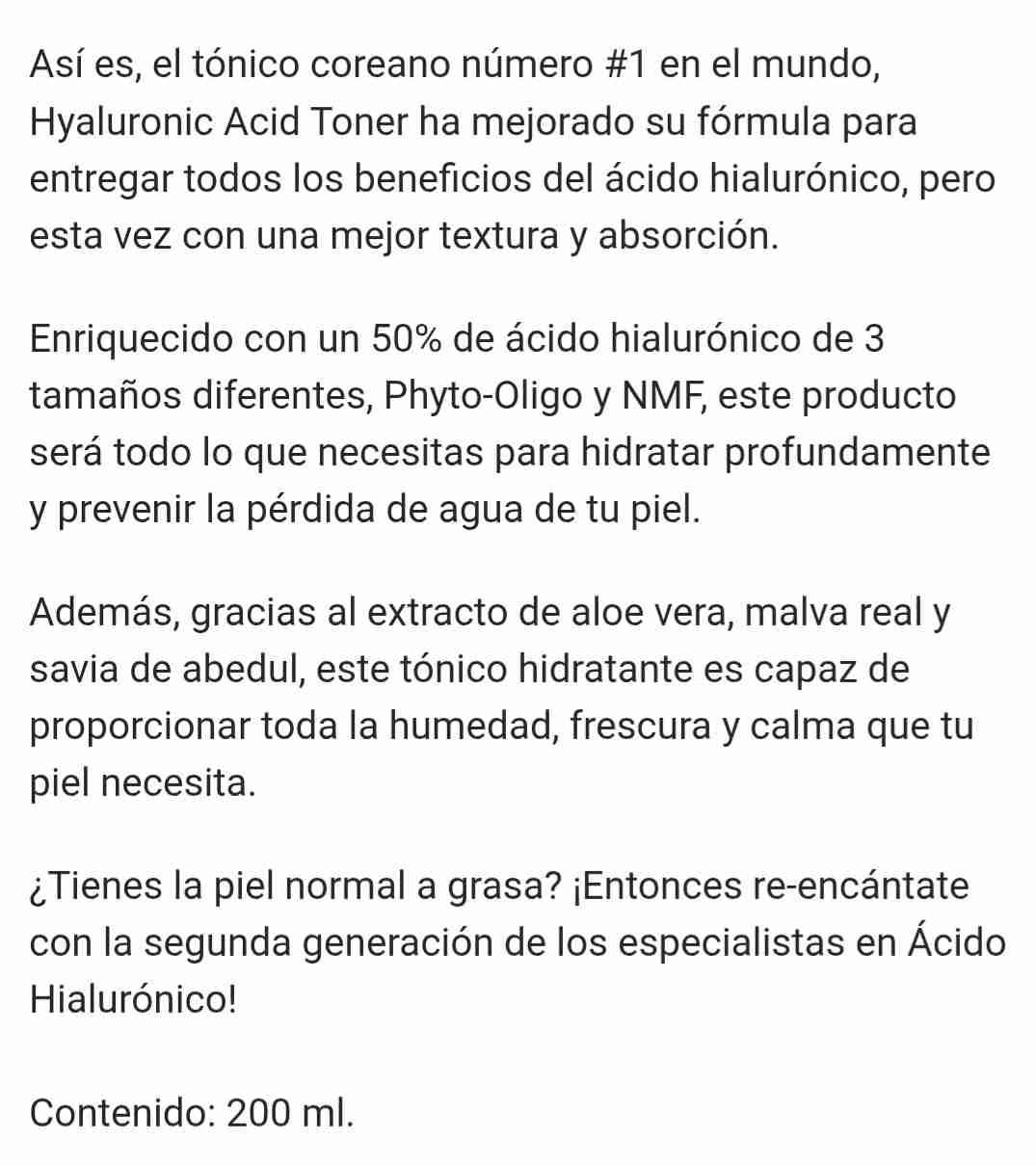Toner ácido hialurónico Isntree - miniatura 3