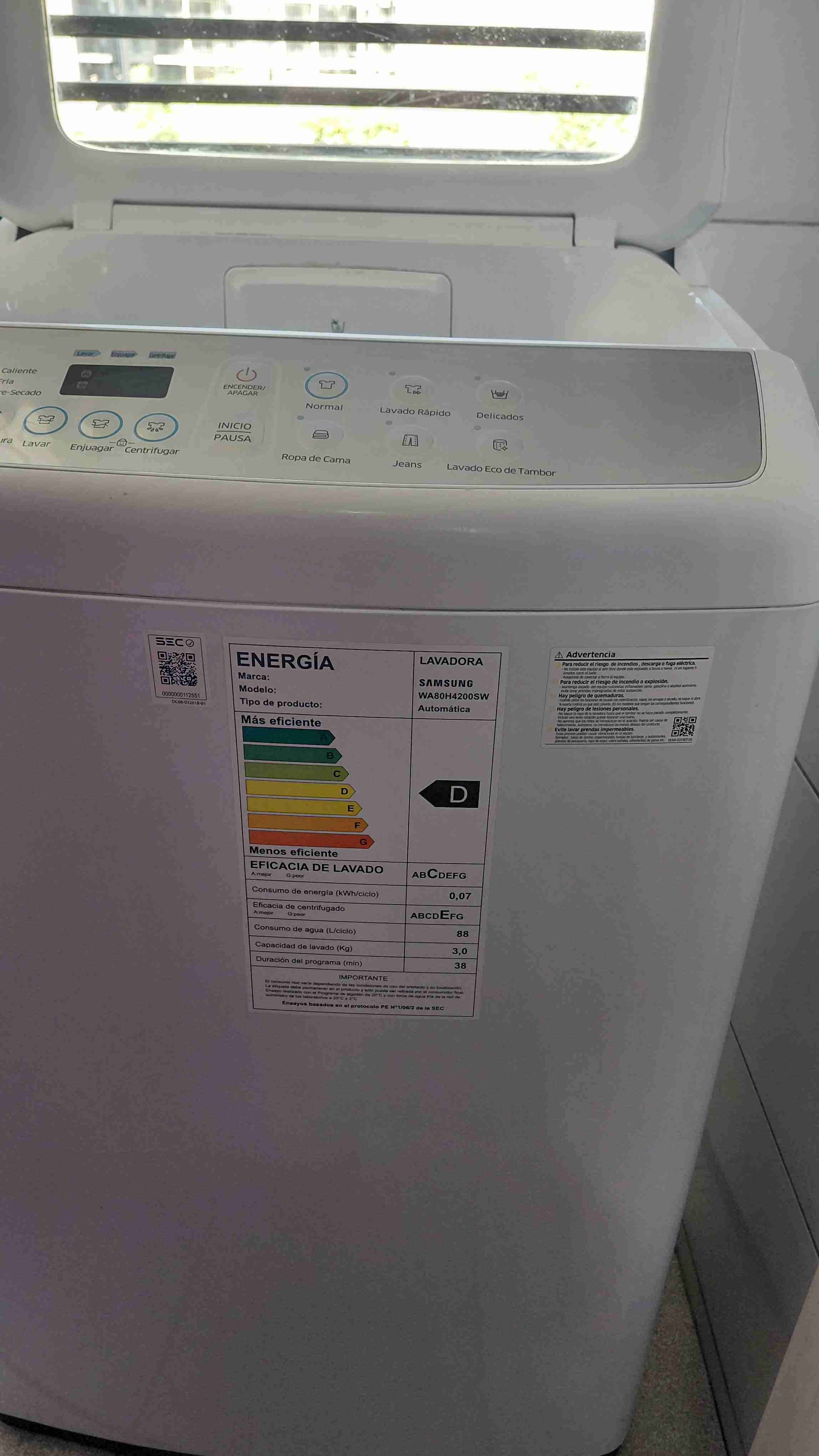 Lavadora Samsung 8kg blanca - miniatura 6