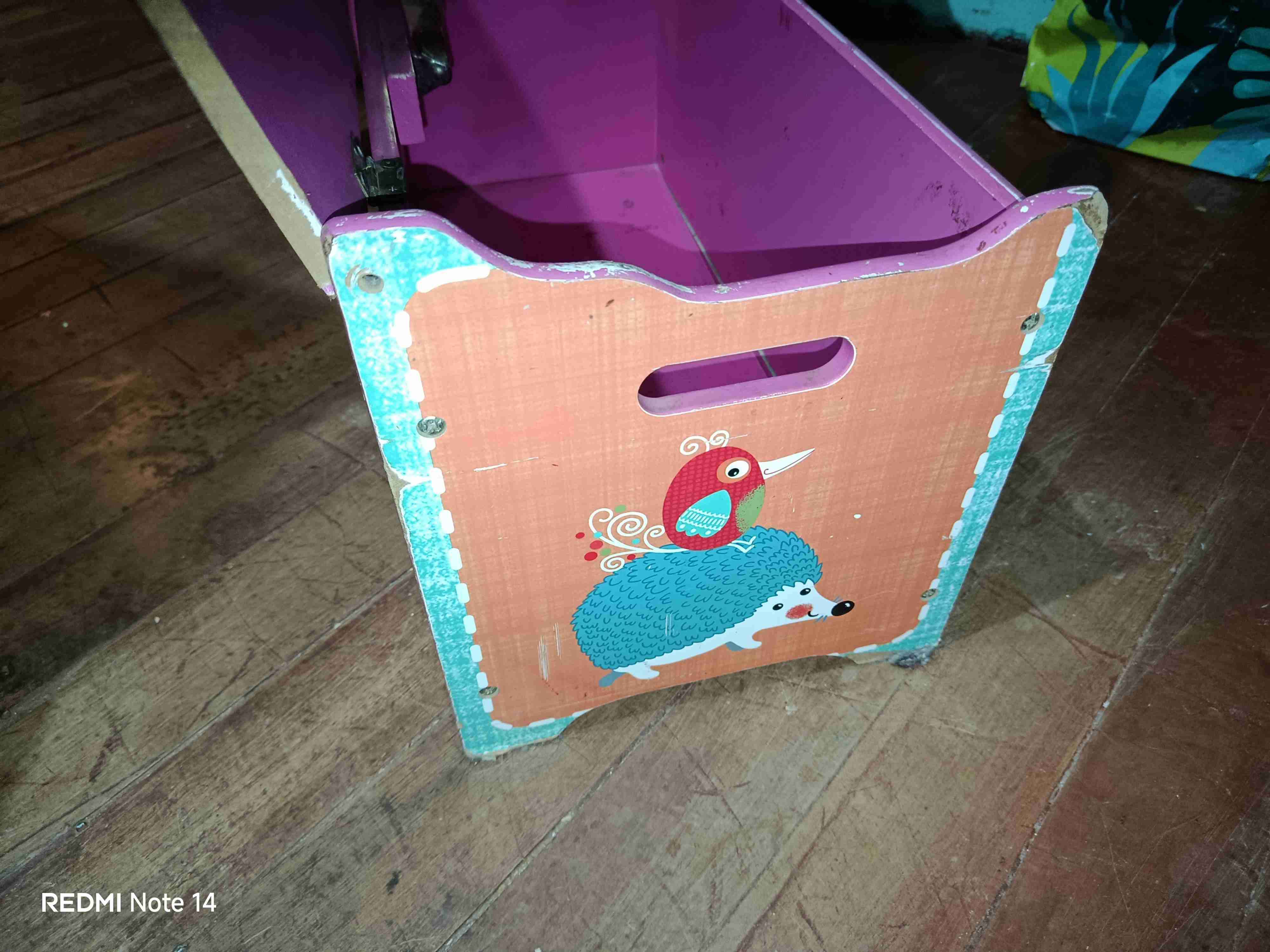 Baúl organizador rosa para niños - miniatura 2