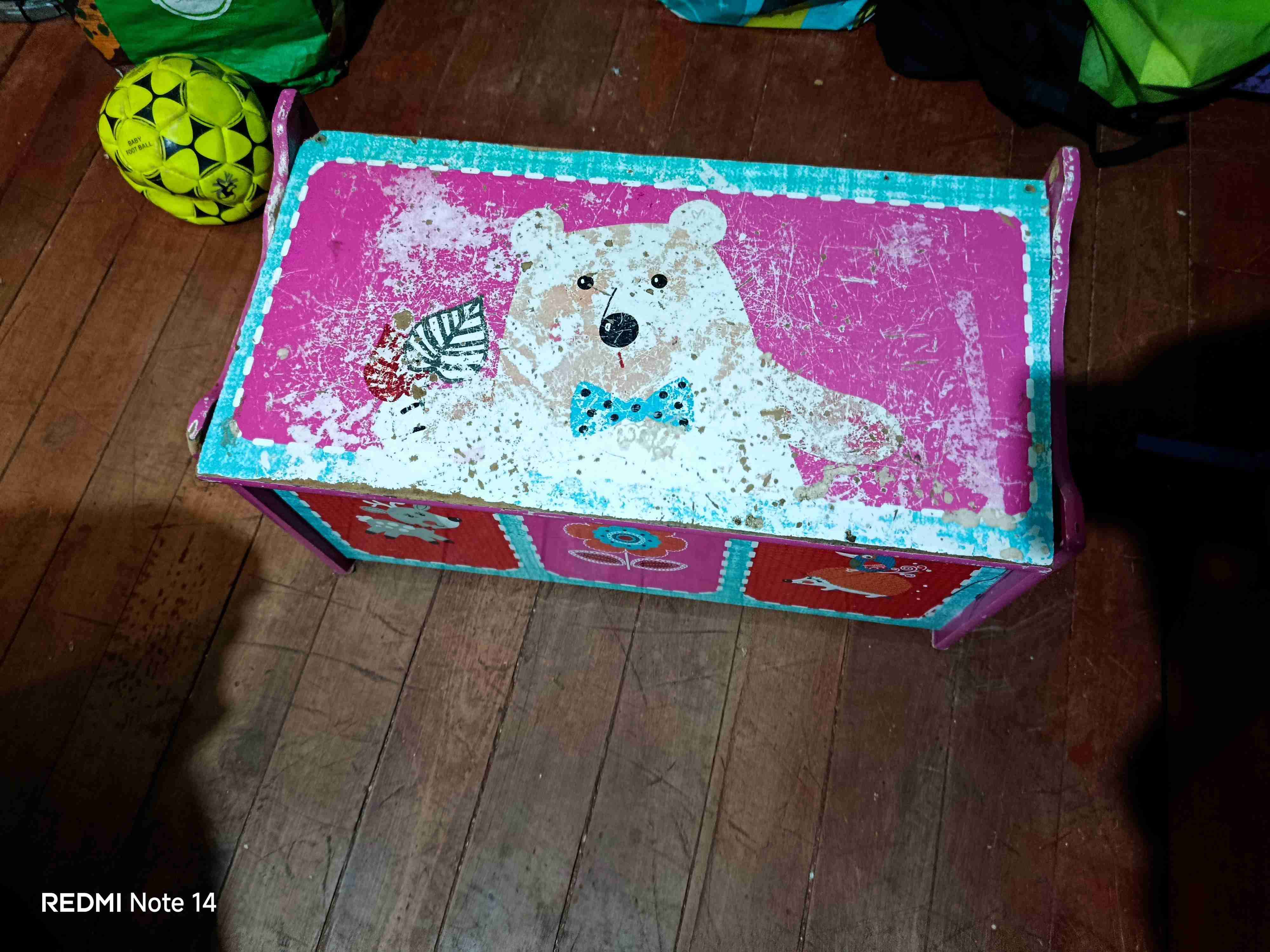 Baúl organizador rosa para niños - miniatura 4