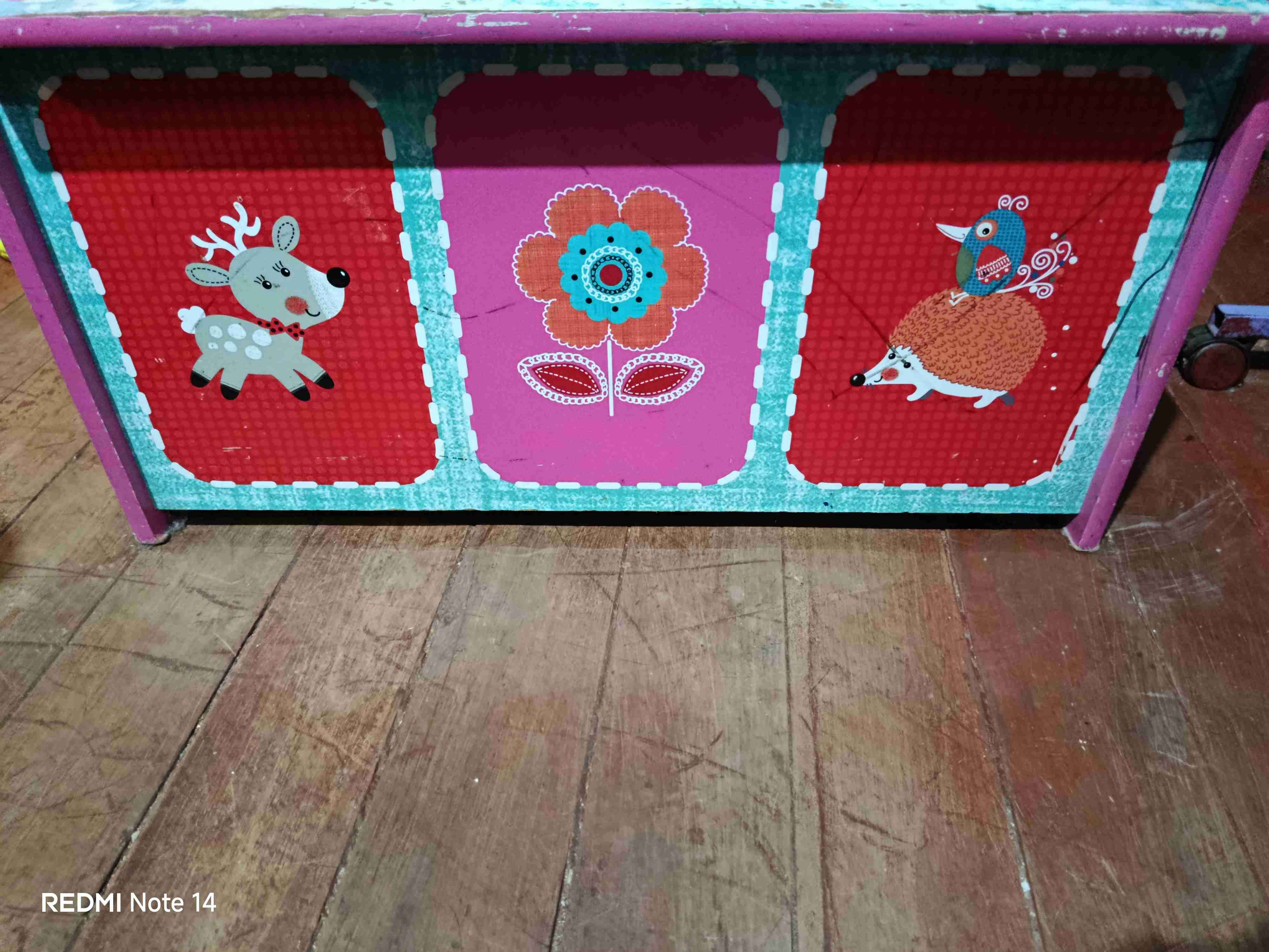 Baúl organizador rosa para niños - miniatura 5