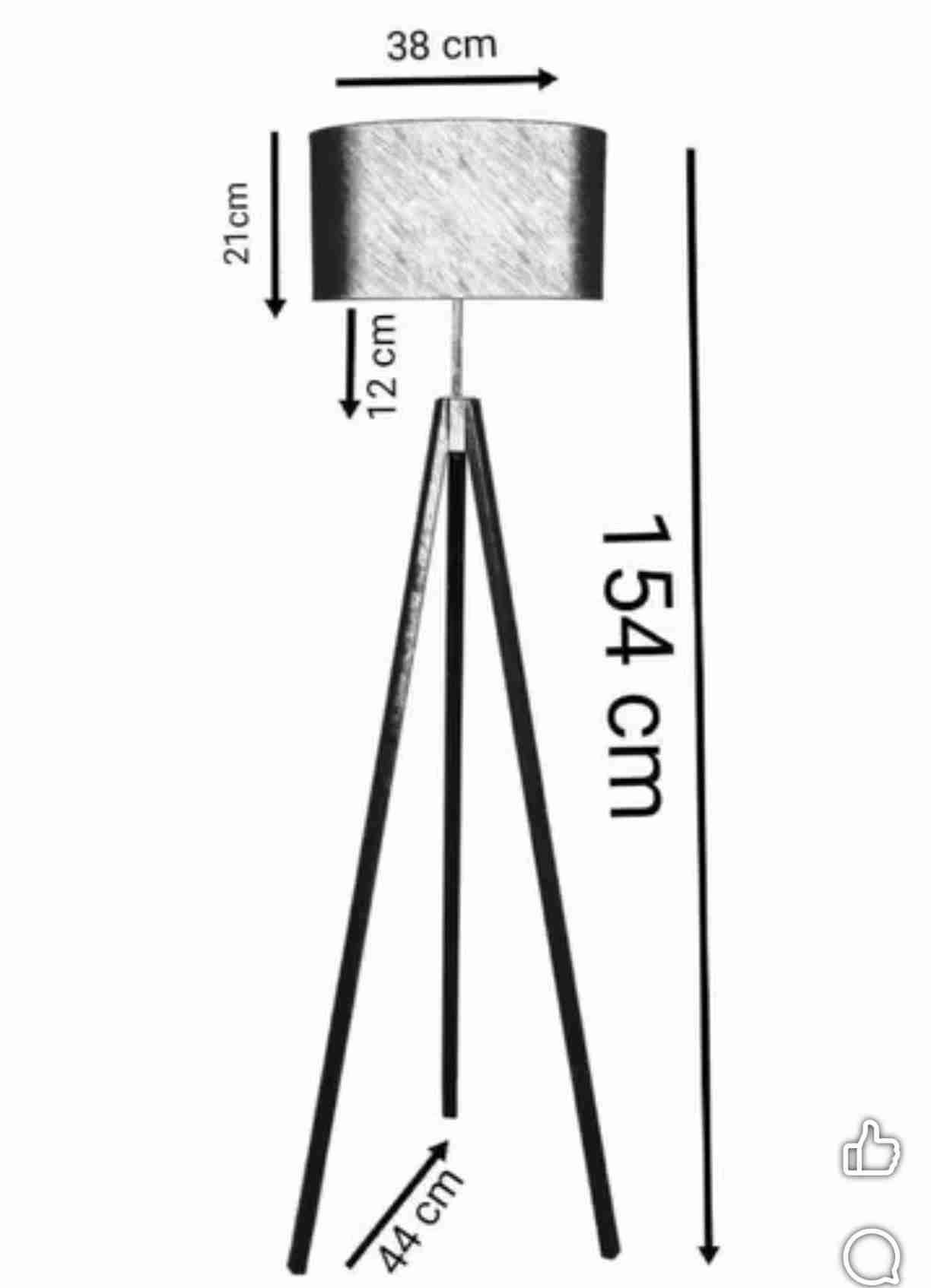 Lámpara de pie trípode - miniatura 2