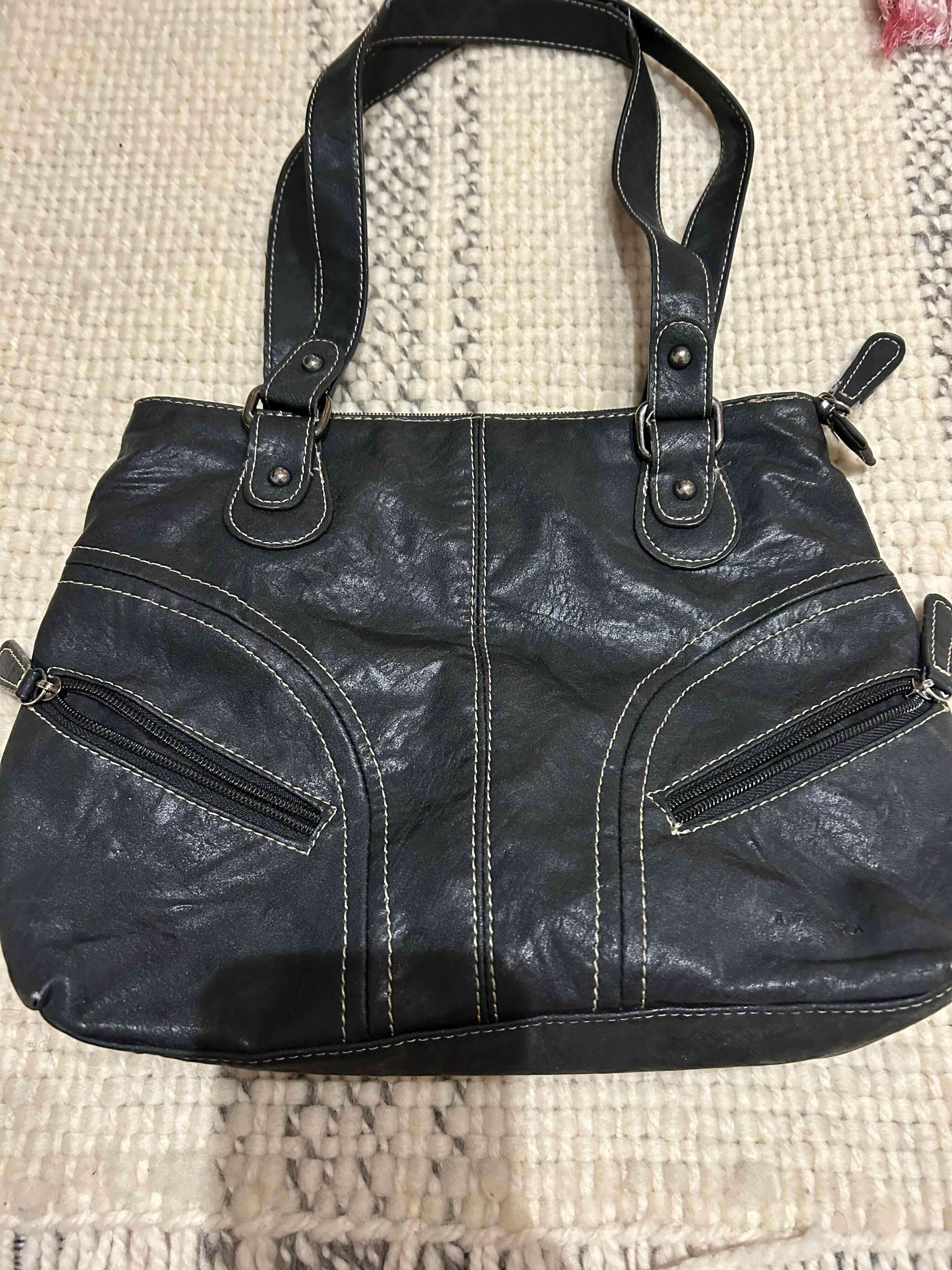 Bolso de cuero negro Anphora - miniatura 2