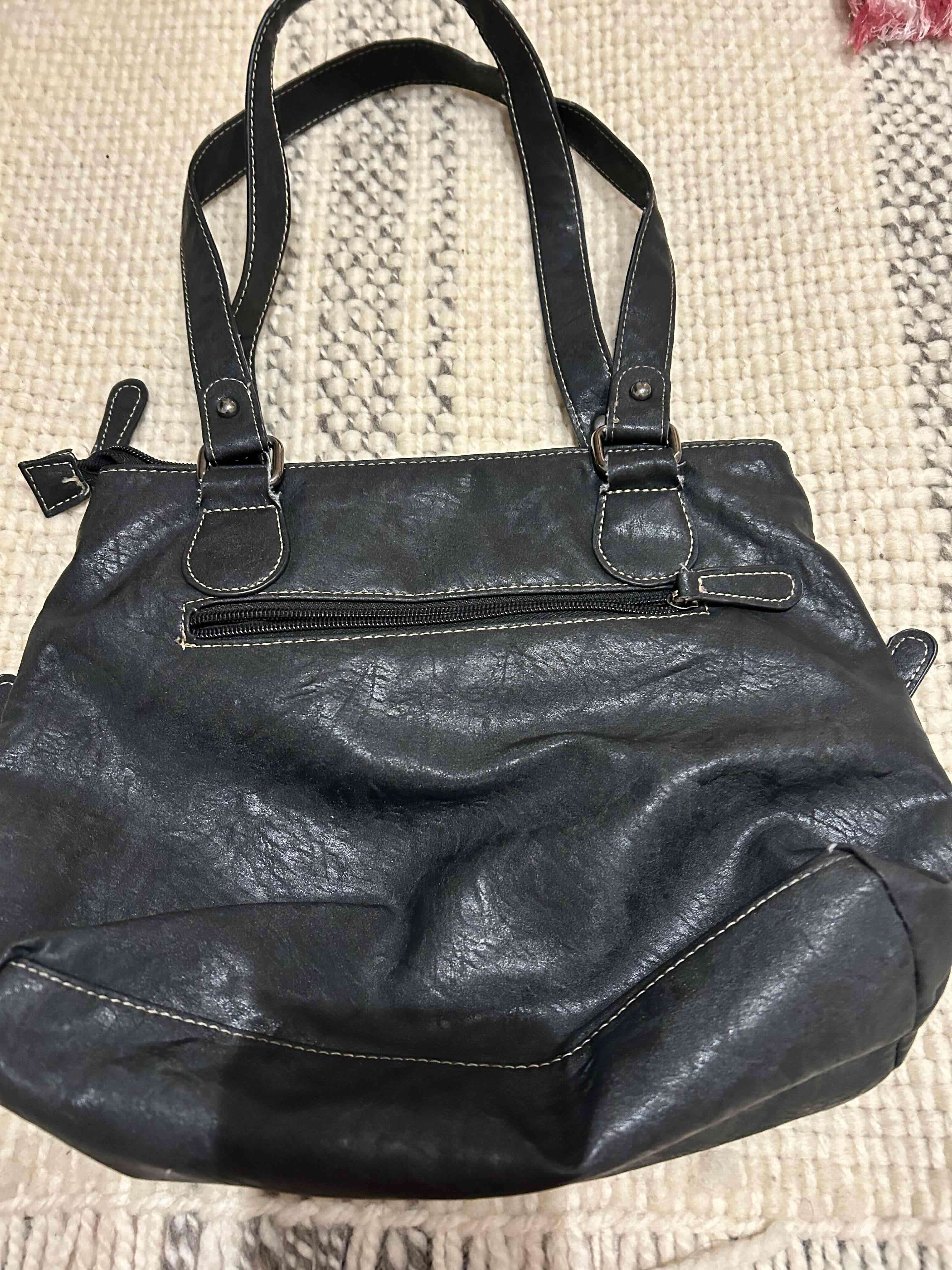 Bolso de cuero negro Anphora - miniatura 3