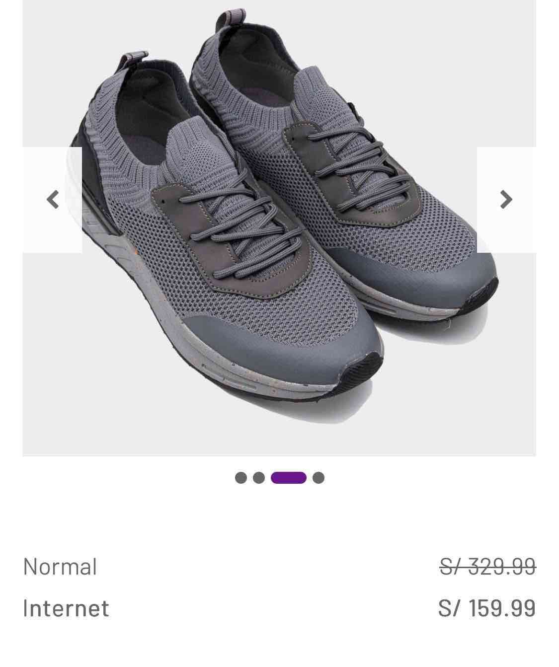 Zapatillas grises casuales - miniatura 2