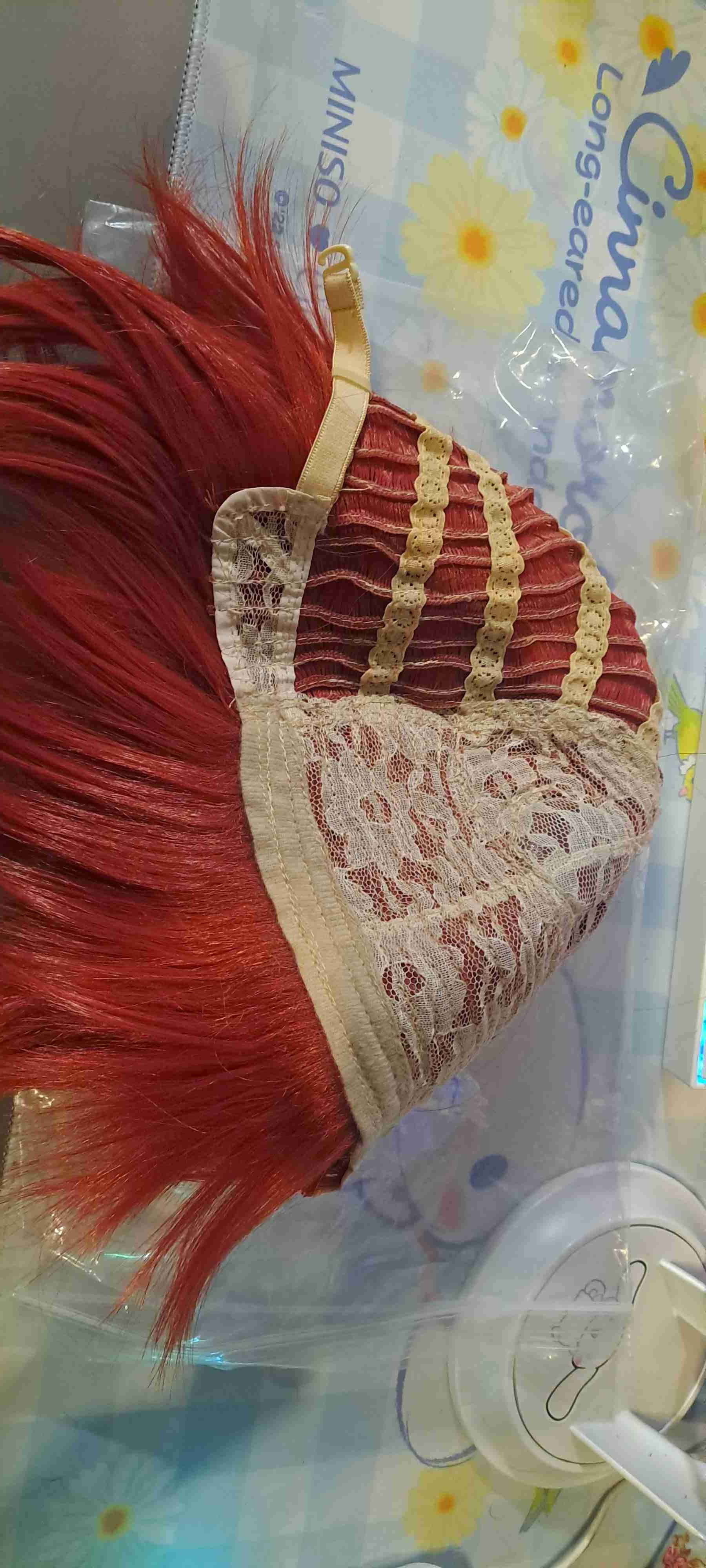 Peluca roja corta - miniatura 3