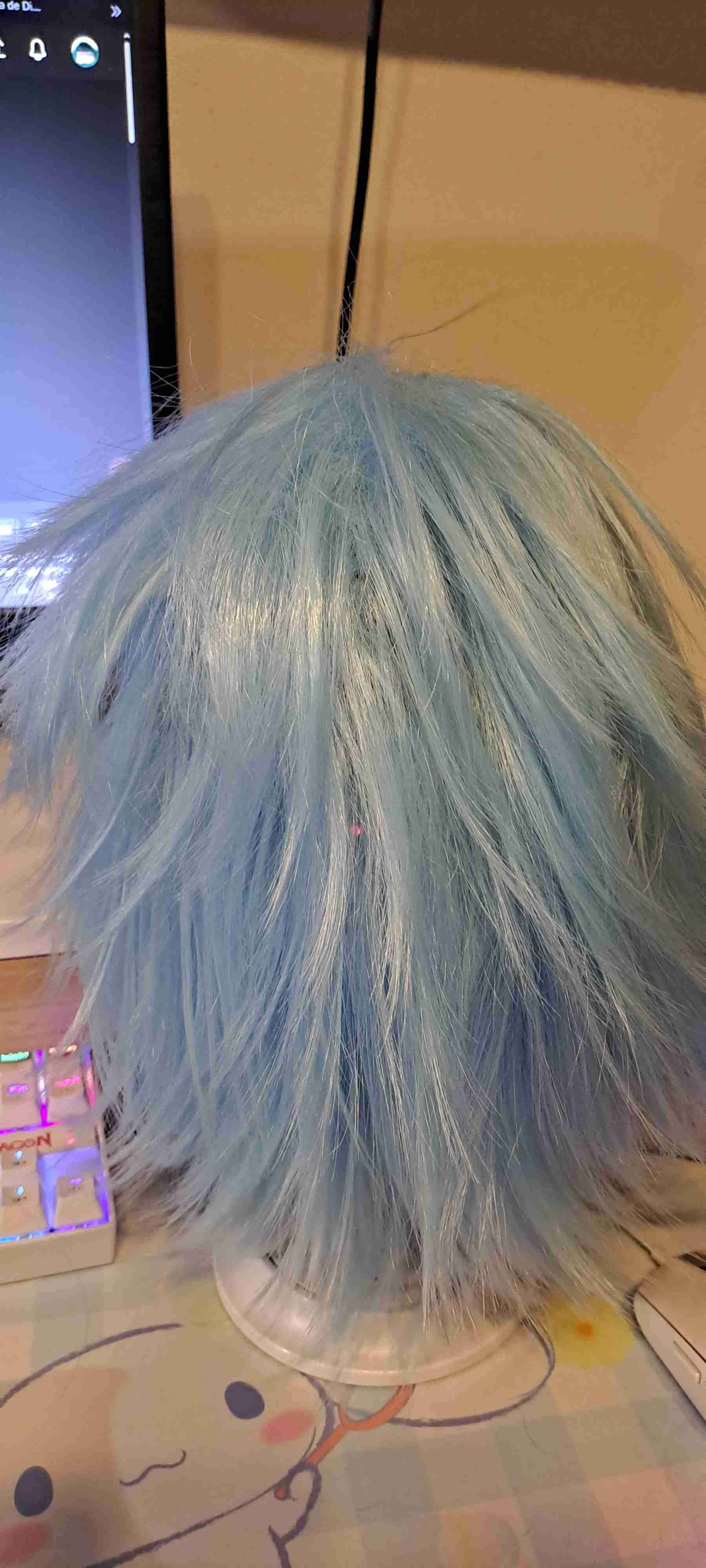 Peluca celeste corta - miniatura 2