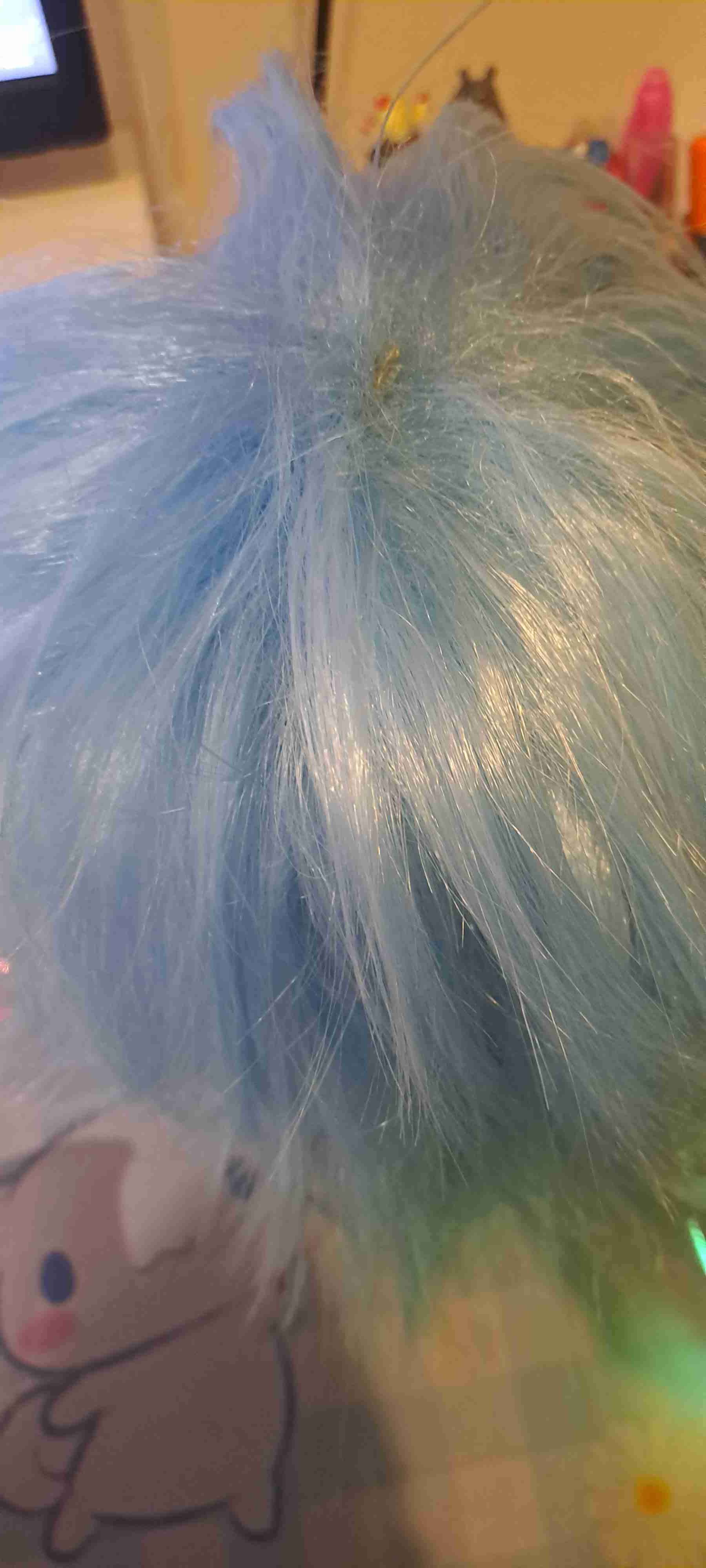 Peluca celeste corta - miniatura 3