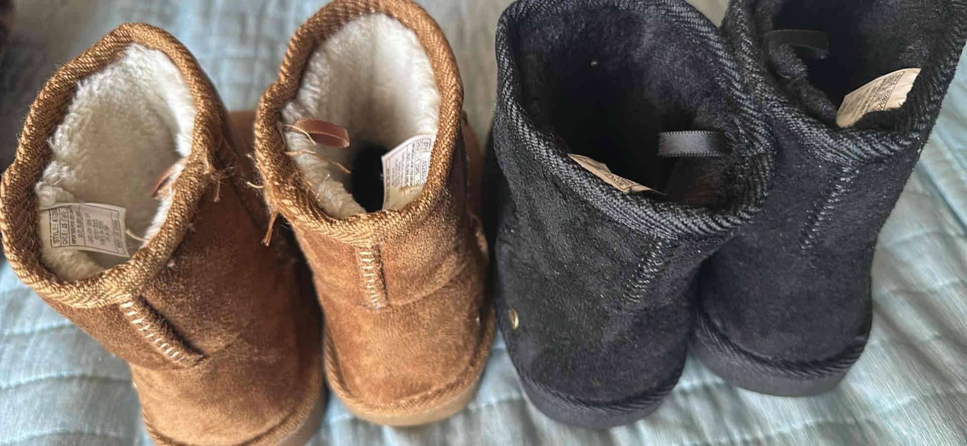 Botines niños marrón y negro