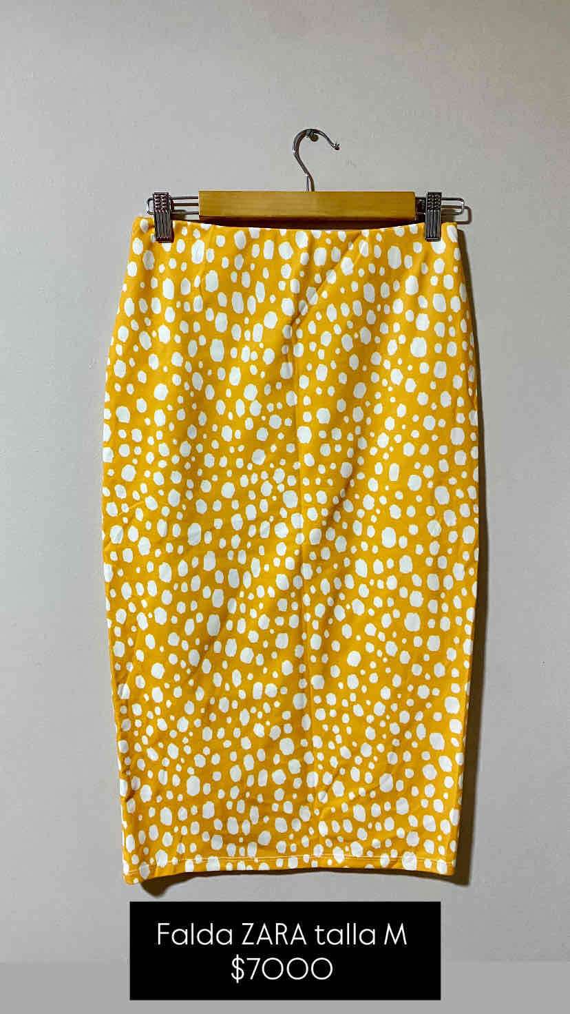 Falda amarilla ZARA con puntos