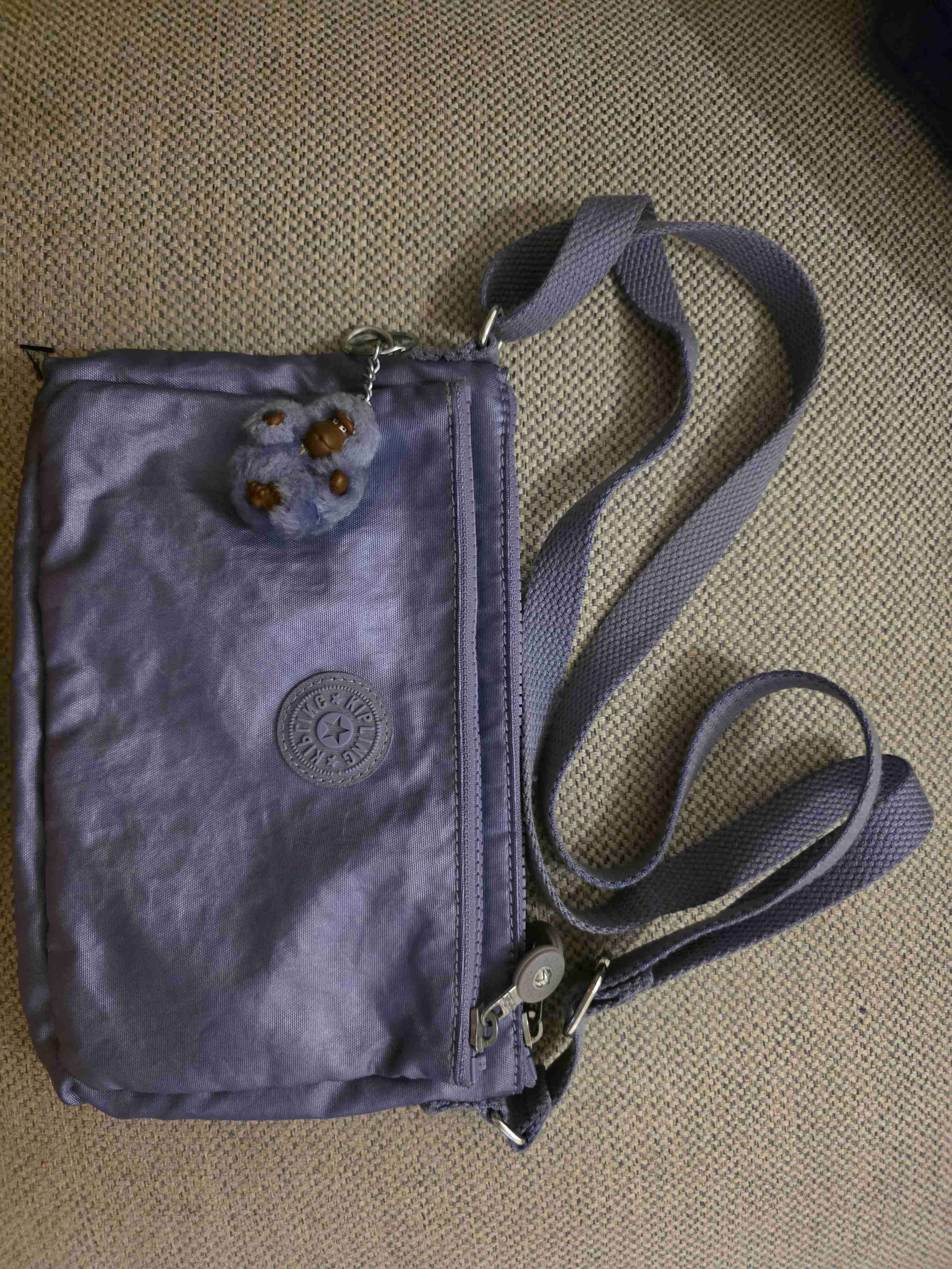 Bandolera morada pequeña tipo nylon