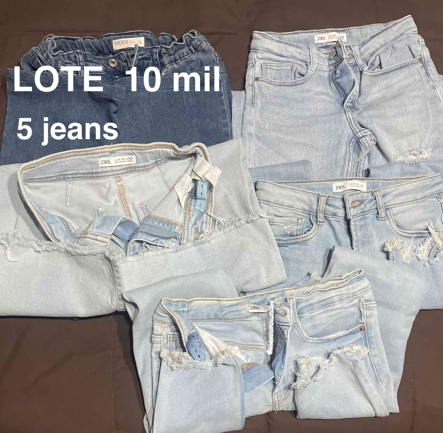Lote de 5 jeans variados