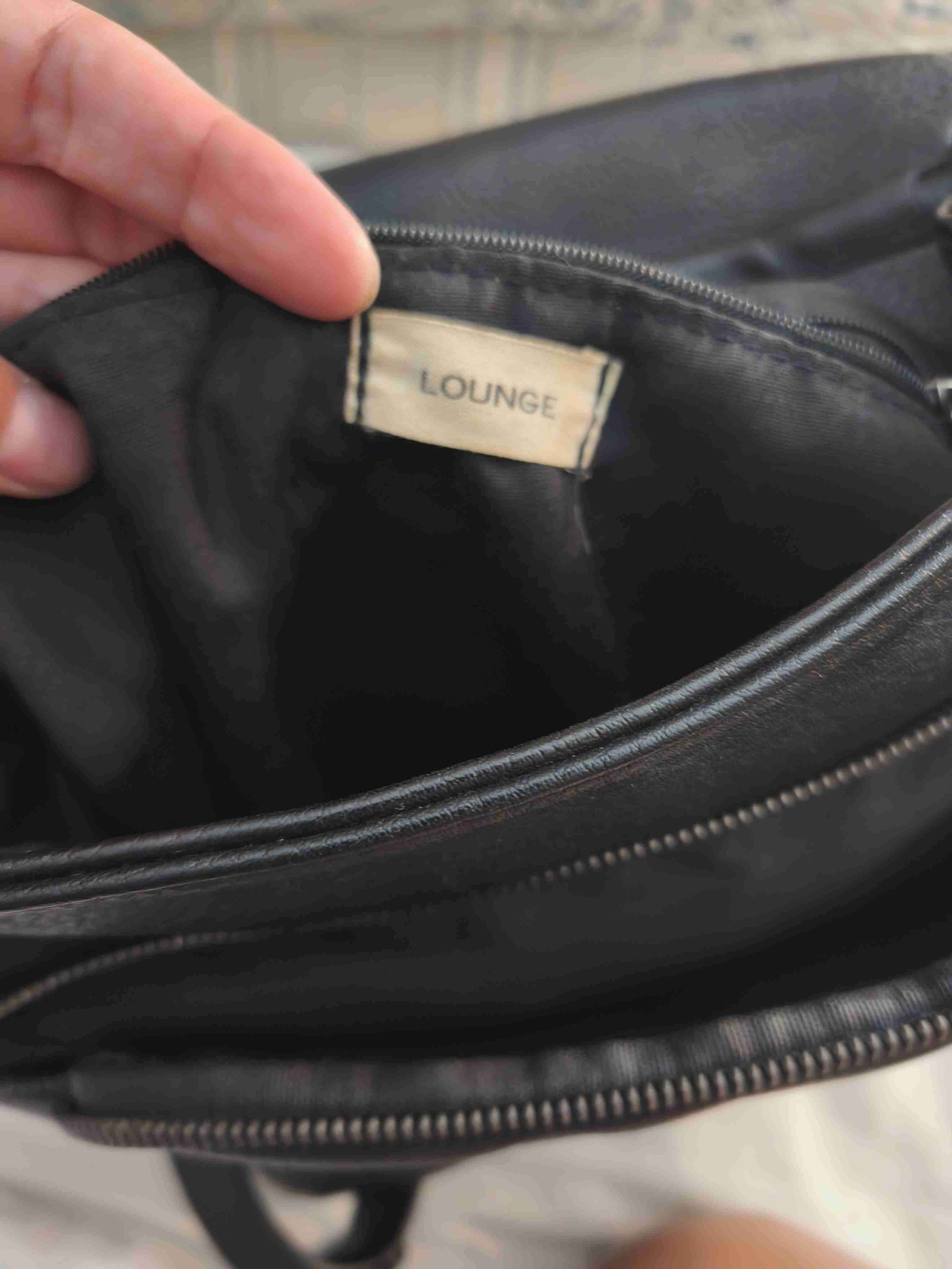 Mochila Lounge negra de cuero - miniatura 3