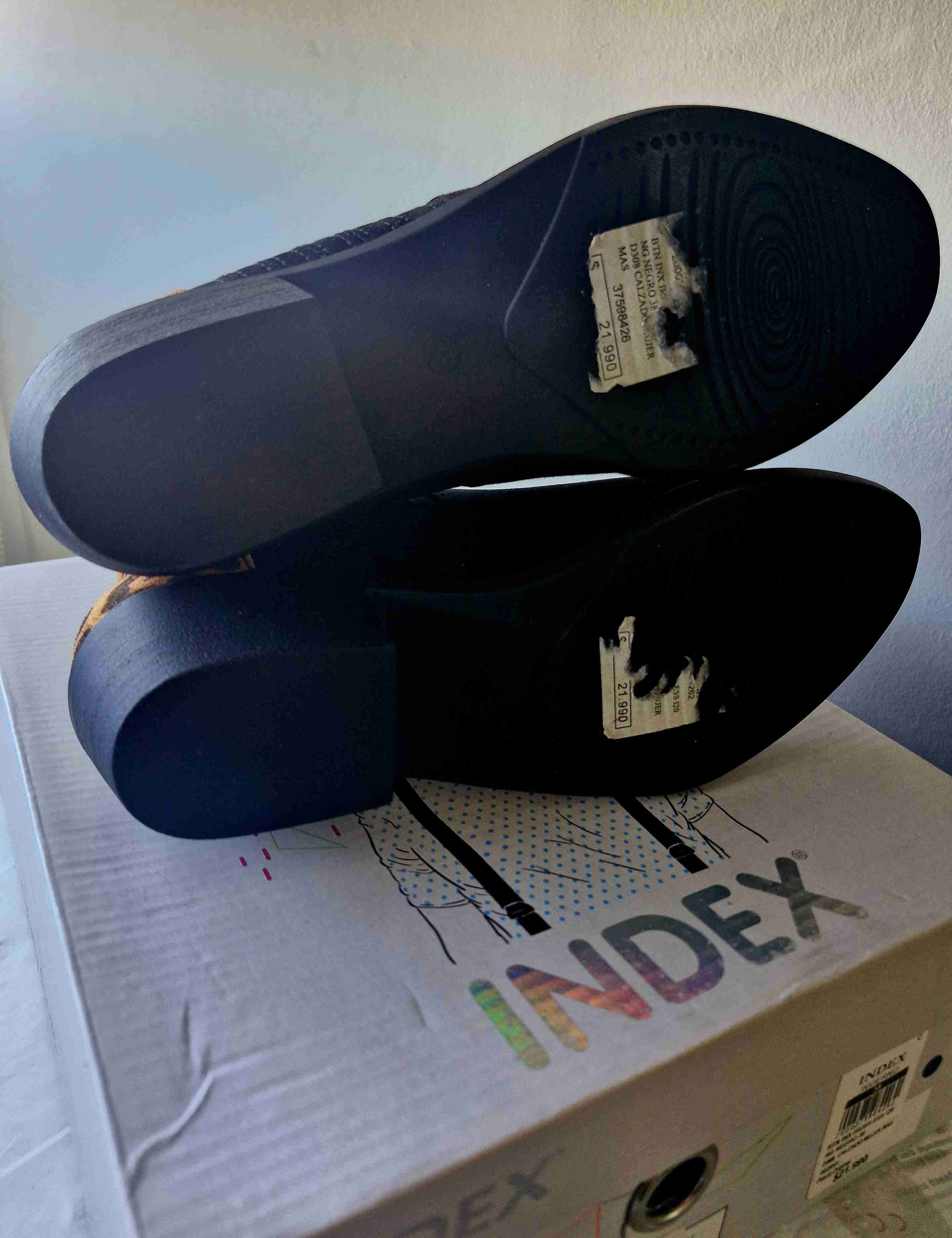 Botines negros con detalle animal print N38 - miniatura 3