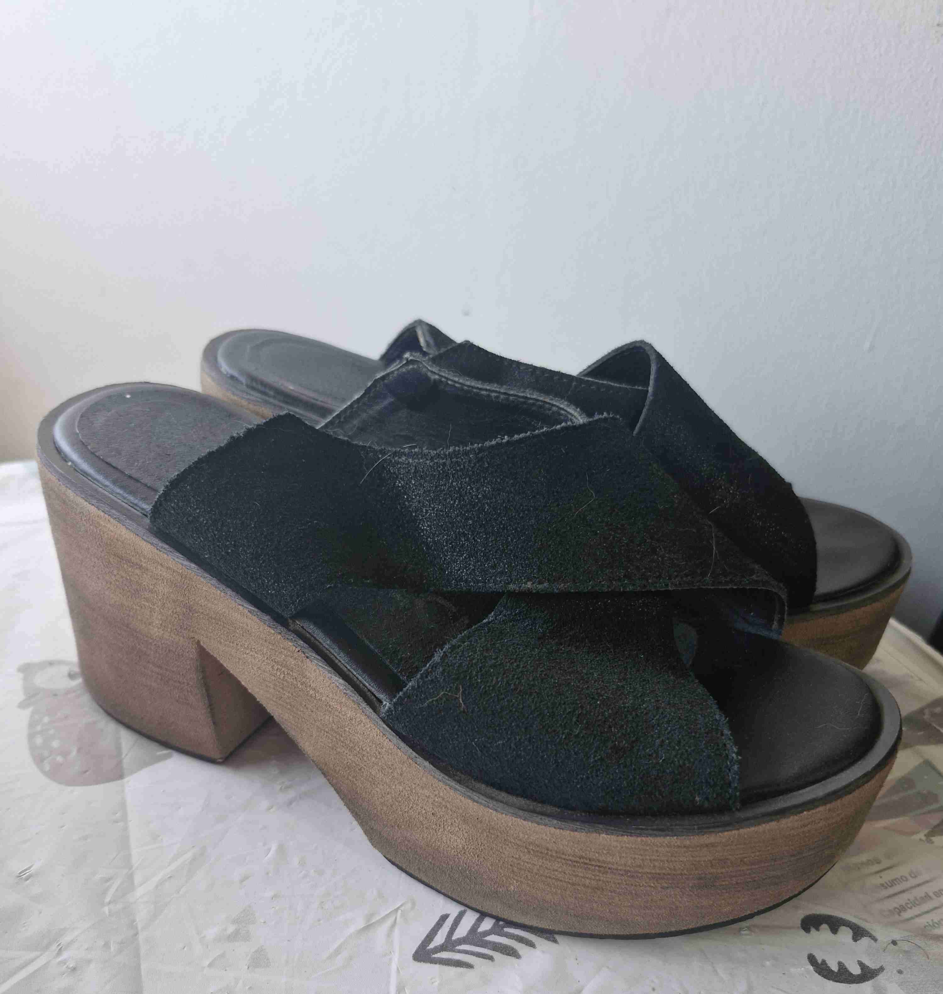 Sandalias negras con plataforma Fiorucci - miniatura 2