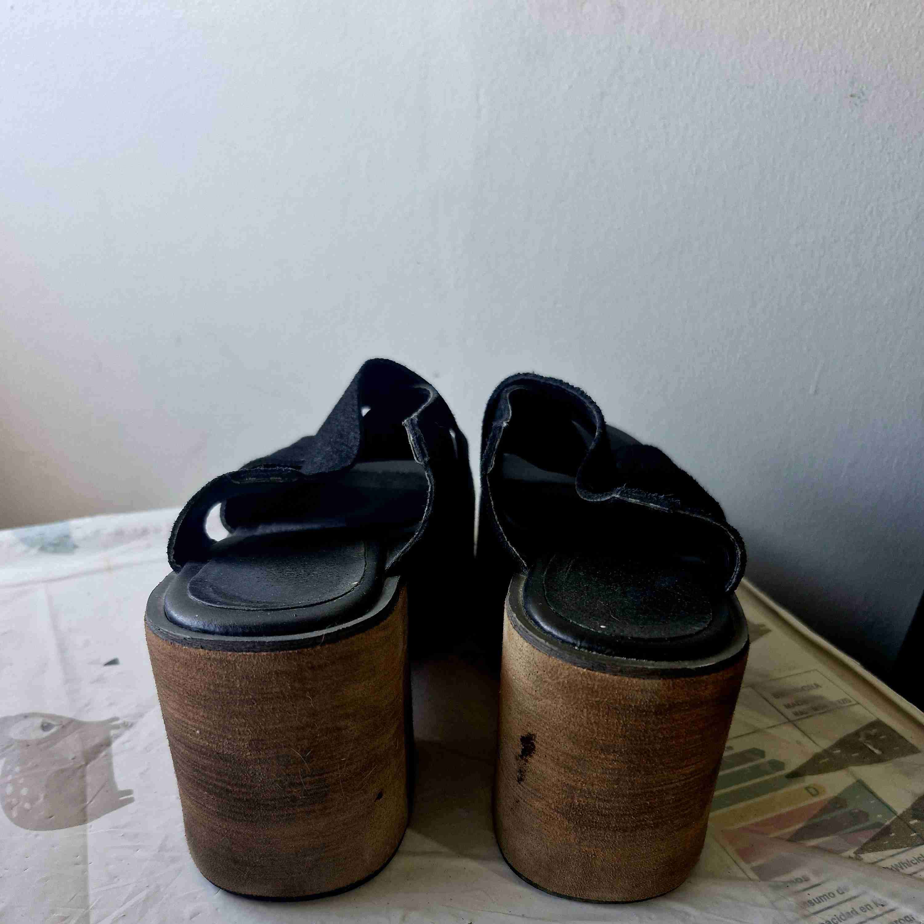 Sandalias negras con plataforma Fiorucci - miniatura 3