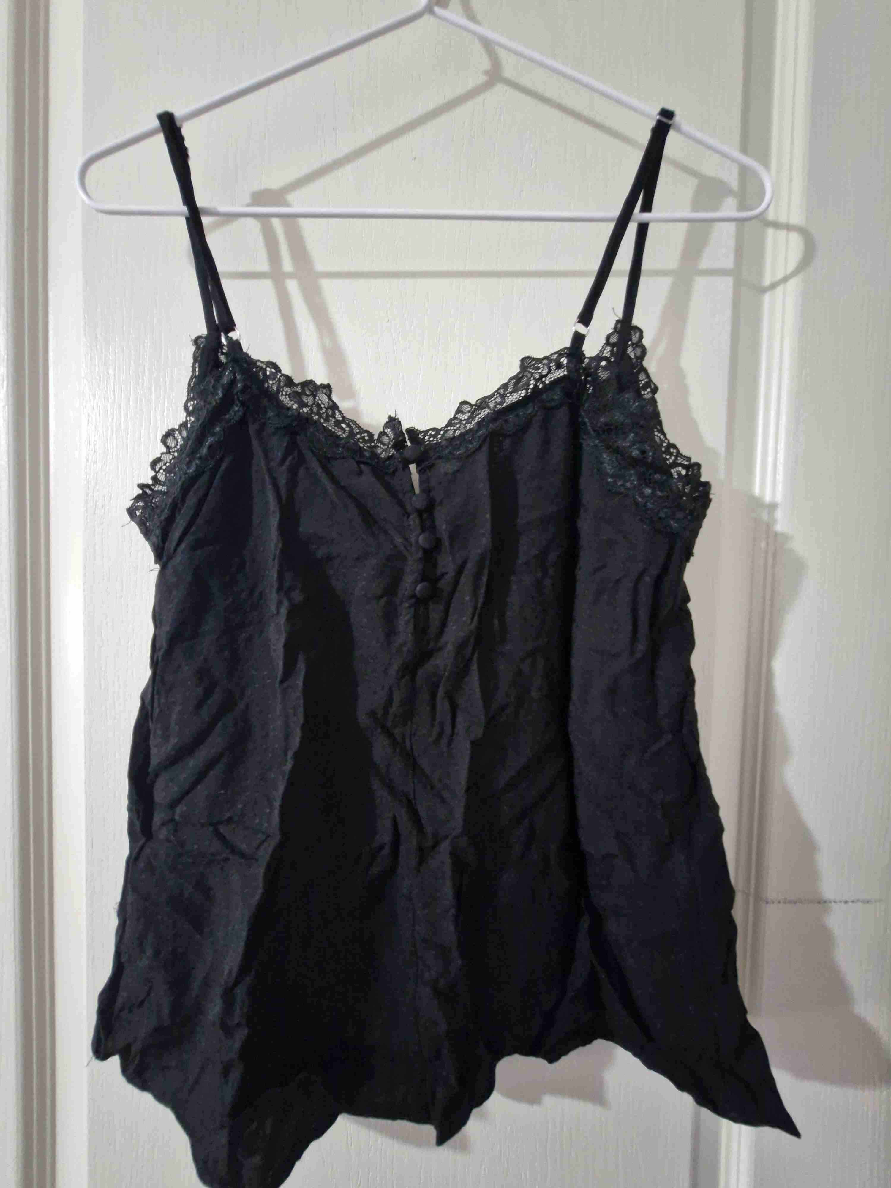 Polera Pepe jeans negra con encaje nueva - miniatura 2