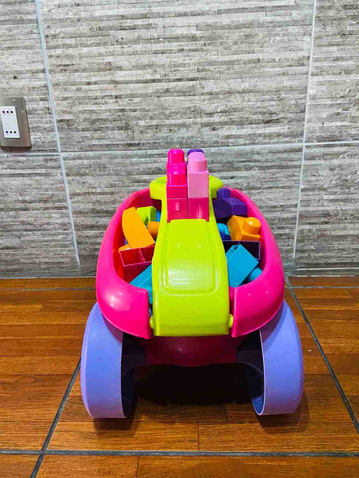 Carrito de bloques colorido infantil - miniatura 4