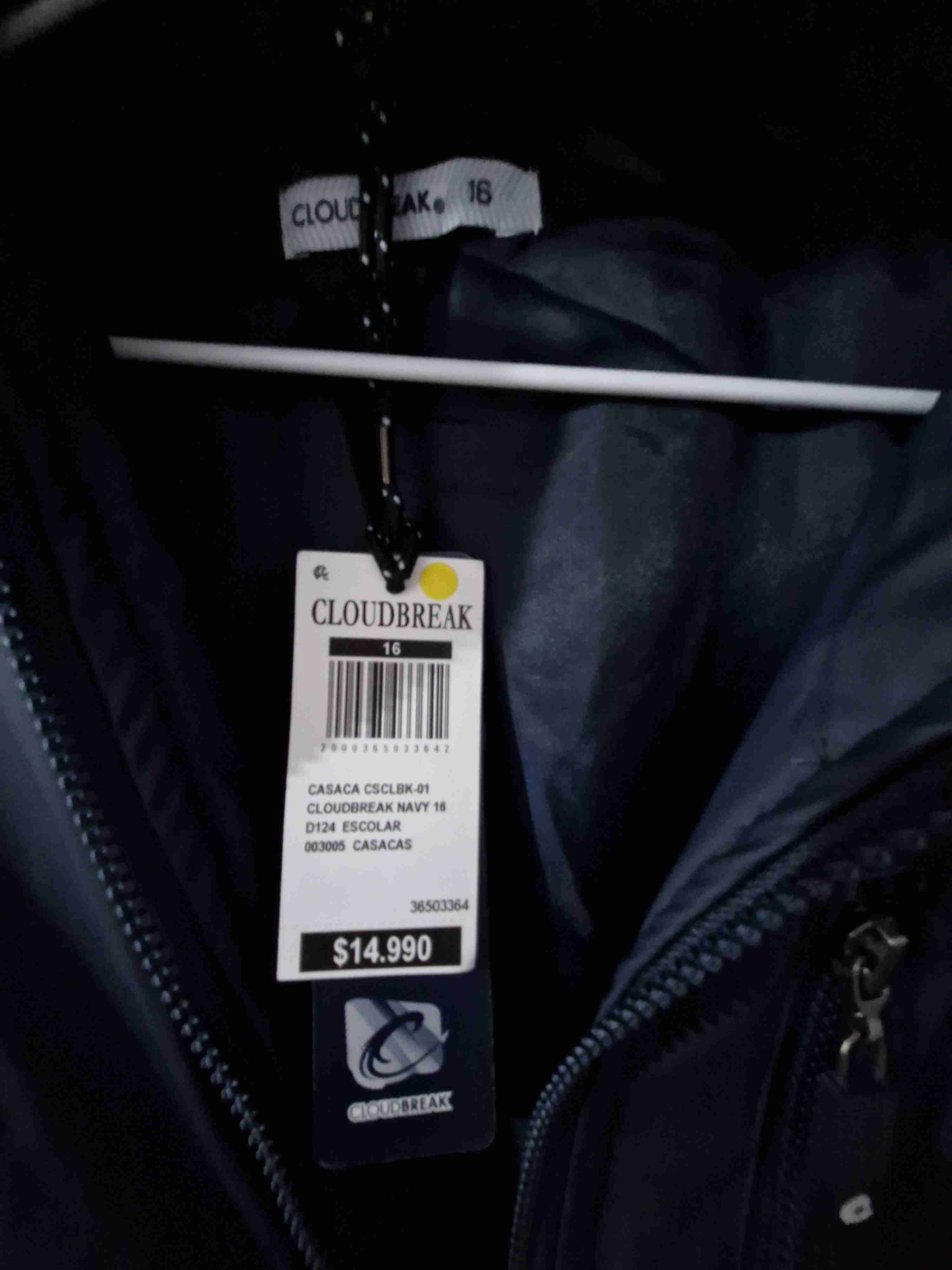 Chaqueta Cloudbreak azulmarino talla  16