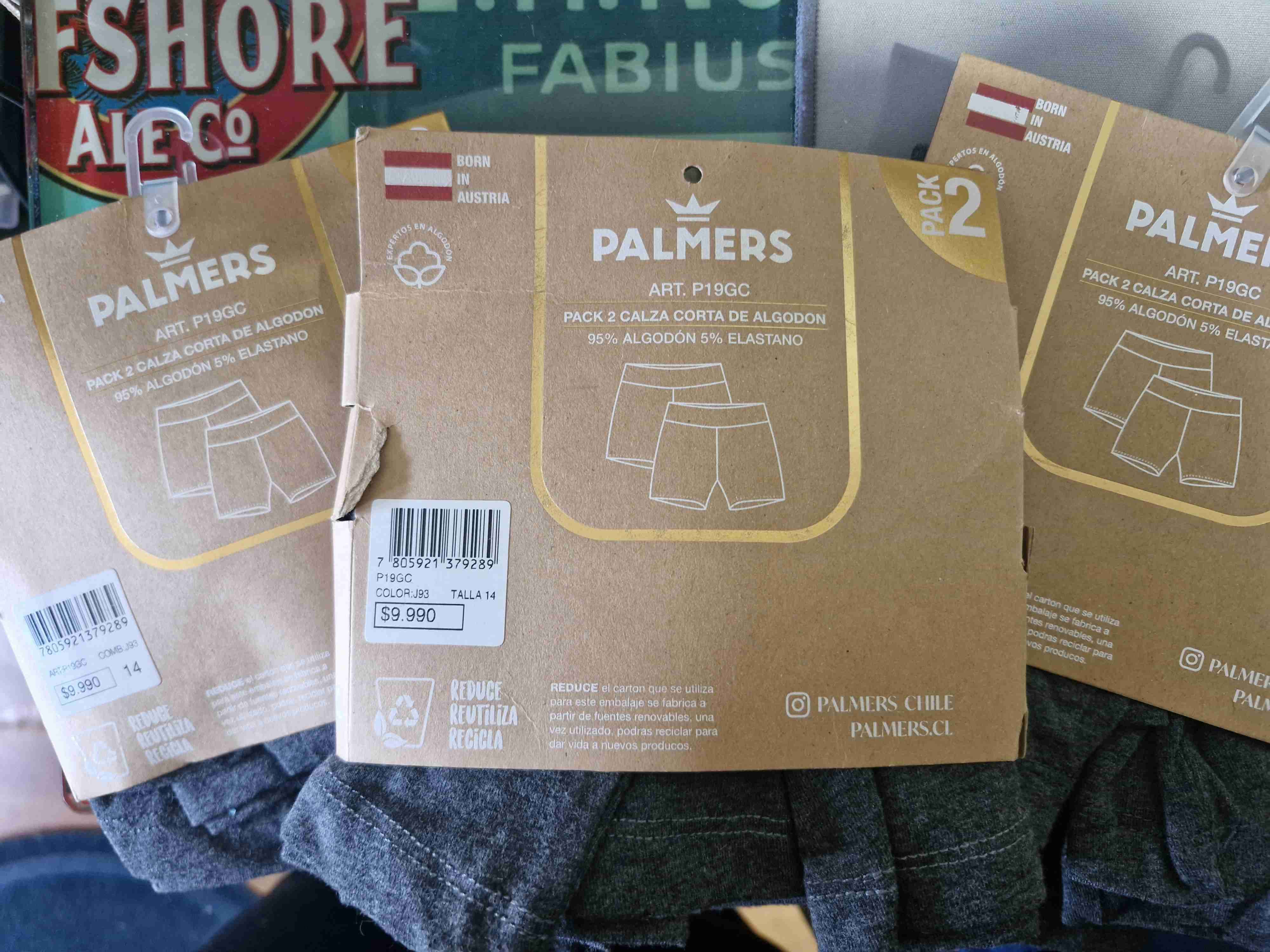 Pack 2 calzas Palmers talla 14