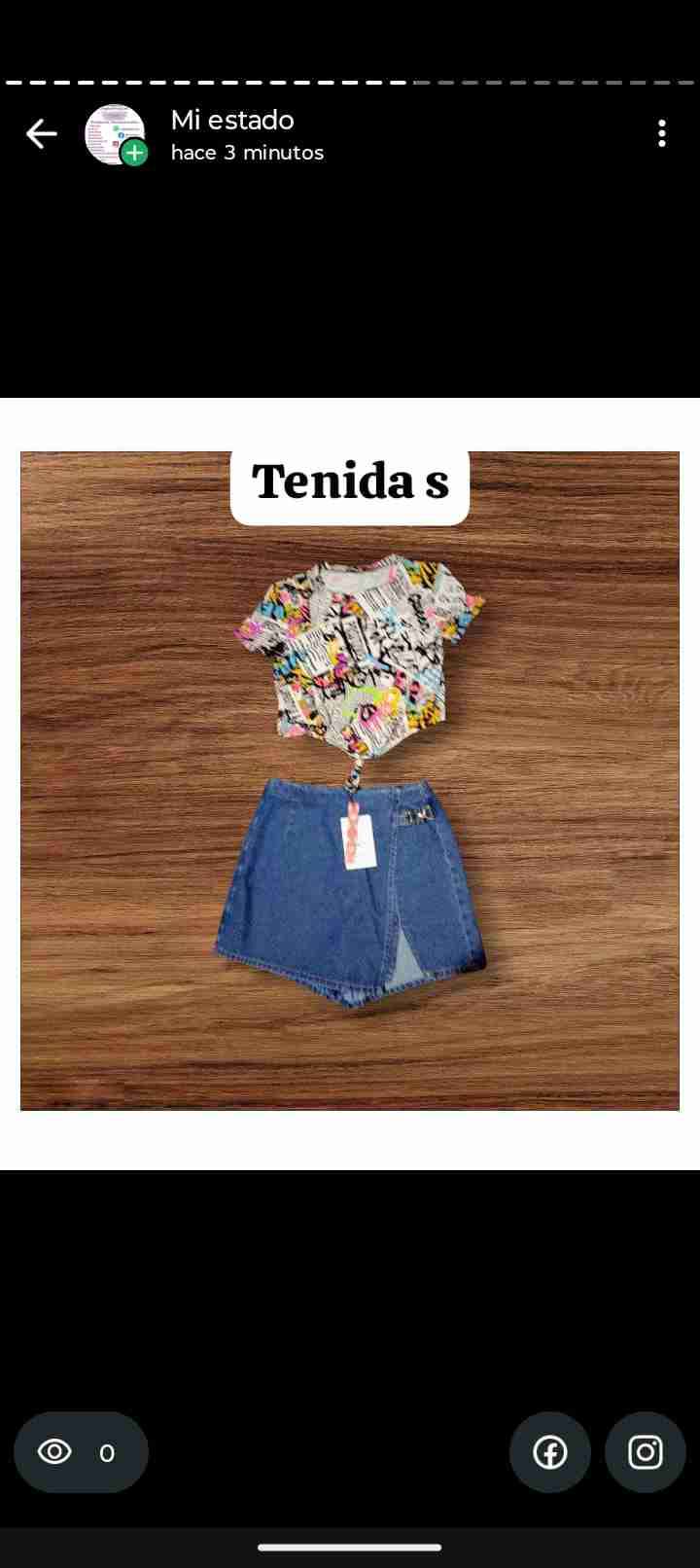 Conjunto blusa y falda