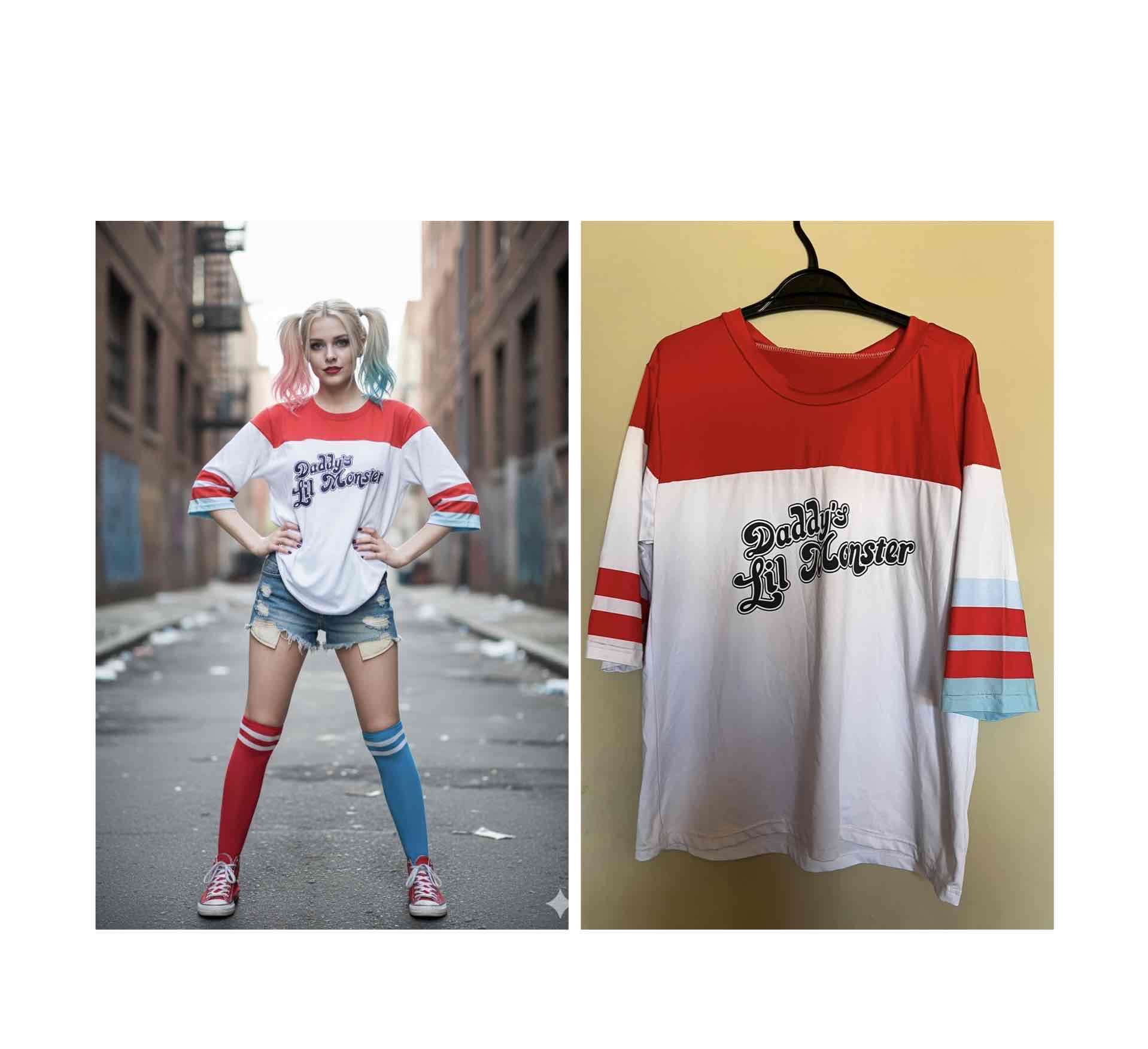 Polera disfraz Harley Quinn