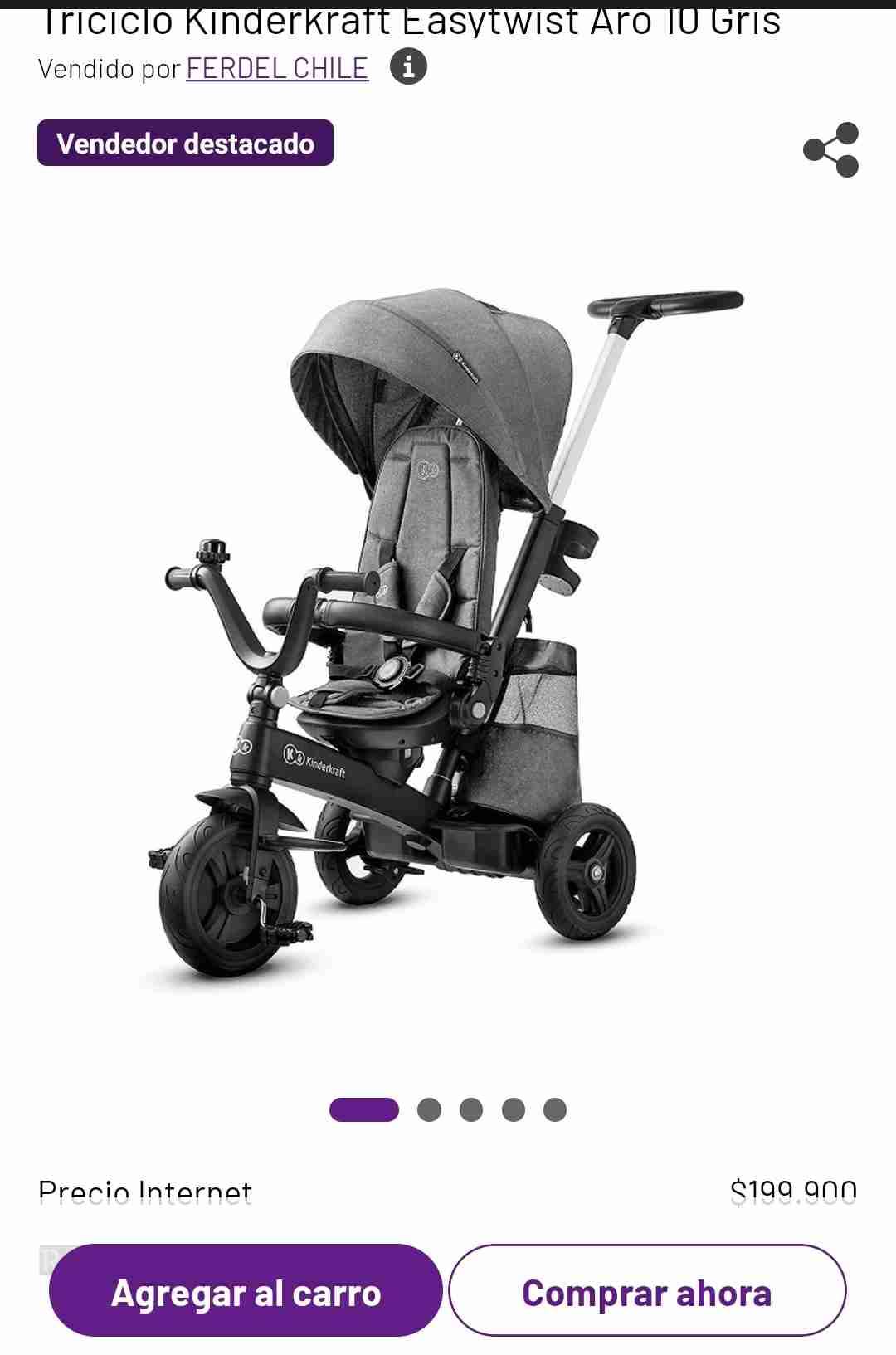 Triciclo para niño Kindercraft - miniatura 5