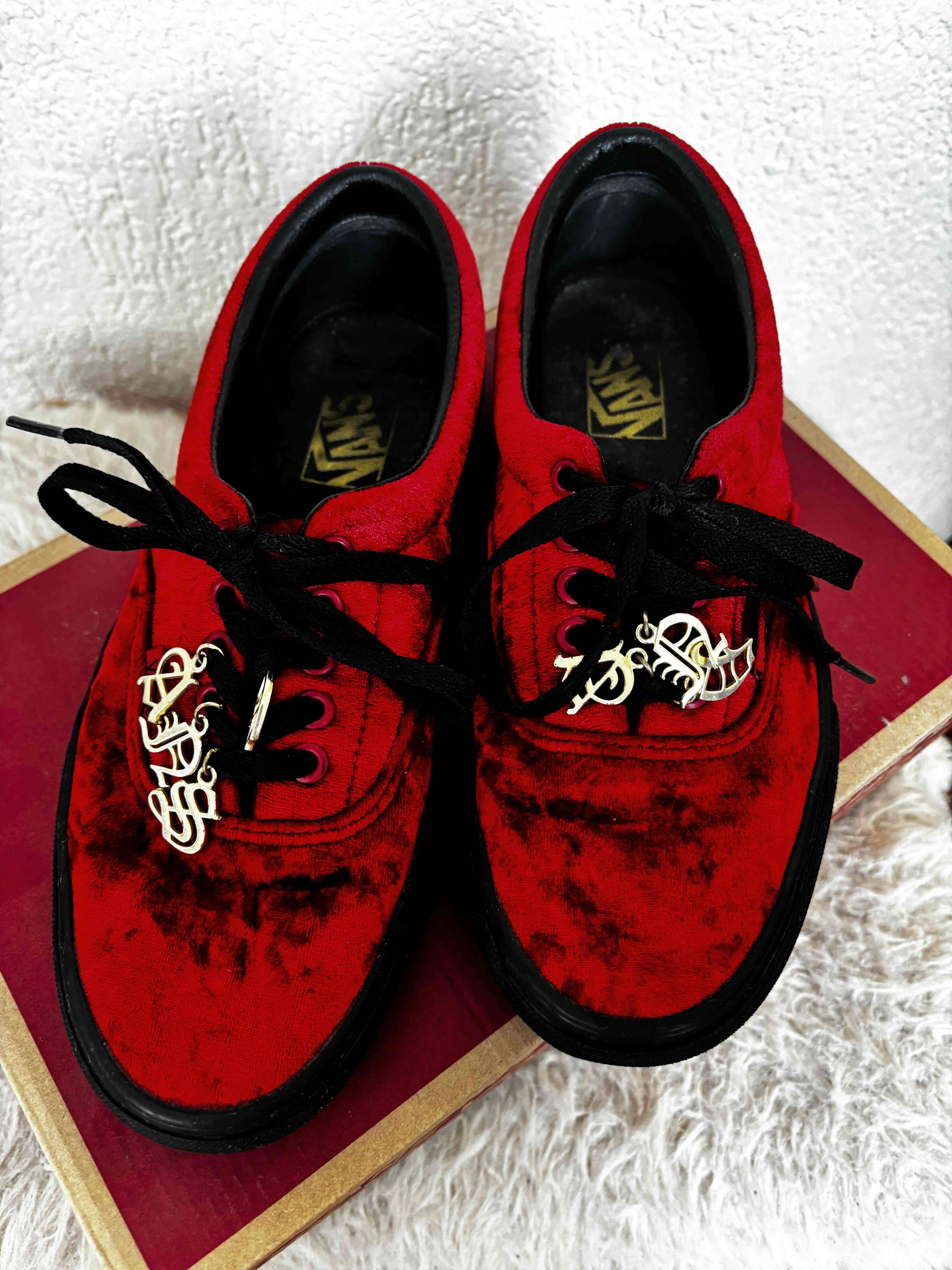 Zapatillas Vans rojas de terciopelo - miniatura 4