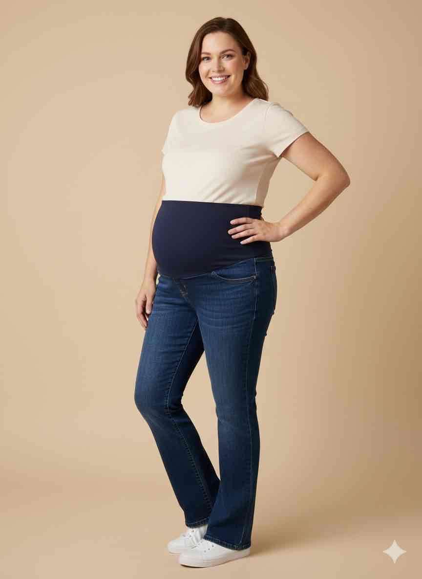 Jeans maternales azul oscuro XL