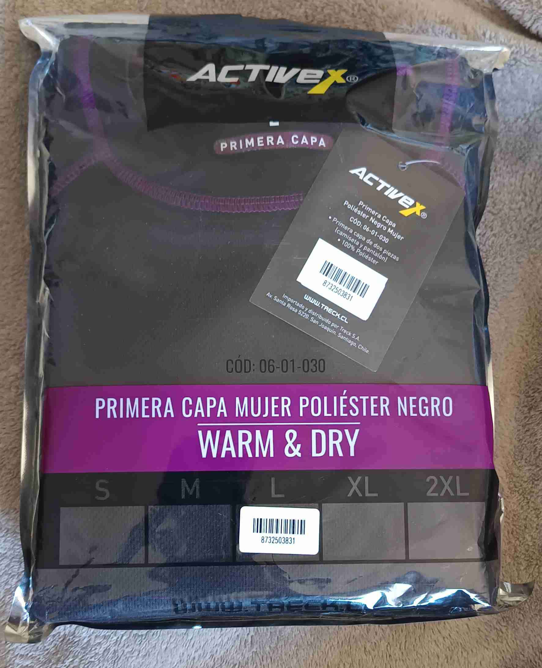 Primera capa mujer poliéster negro L - miniatura 2