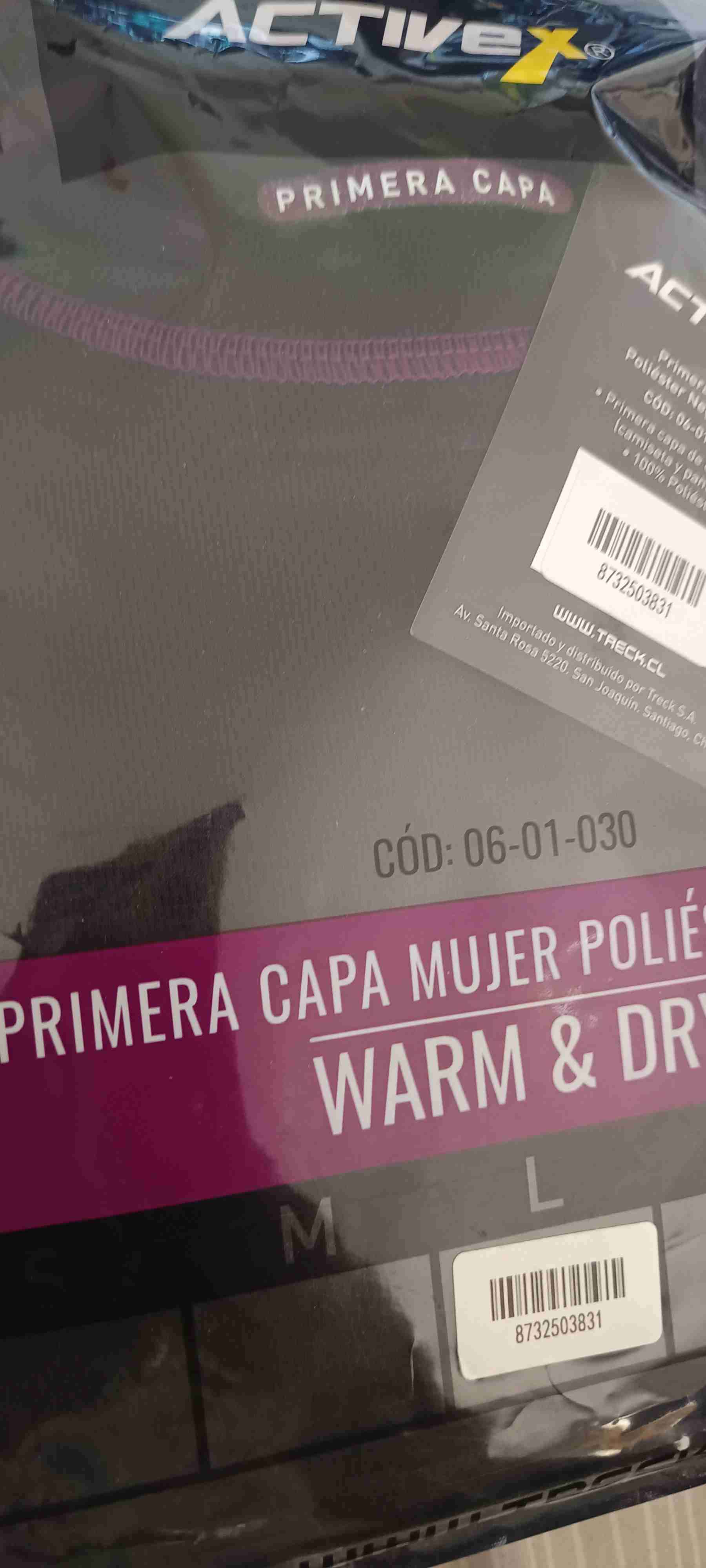 Primera capa mujer poliéster negro L - miniatura 3