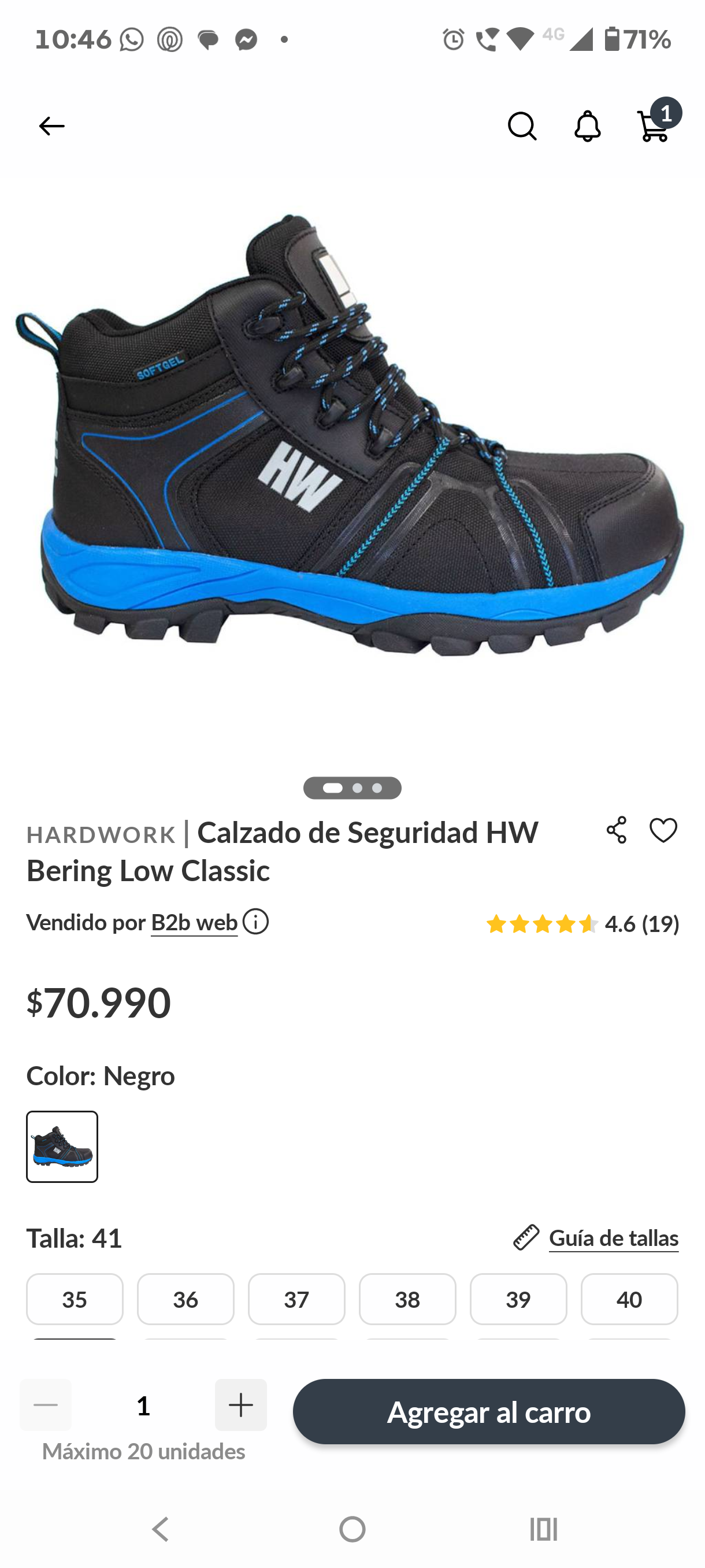 Botas de seguridad HardWork talla 41 - miniatura 3