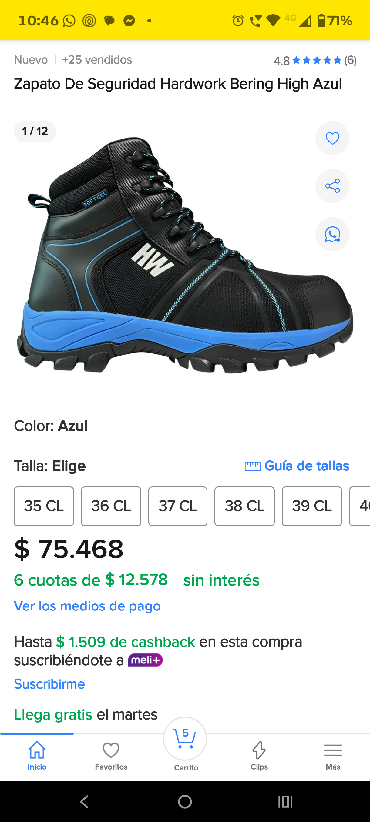 Botas de seguridad HardWork talla 41 - miniatura 4