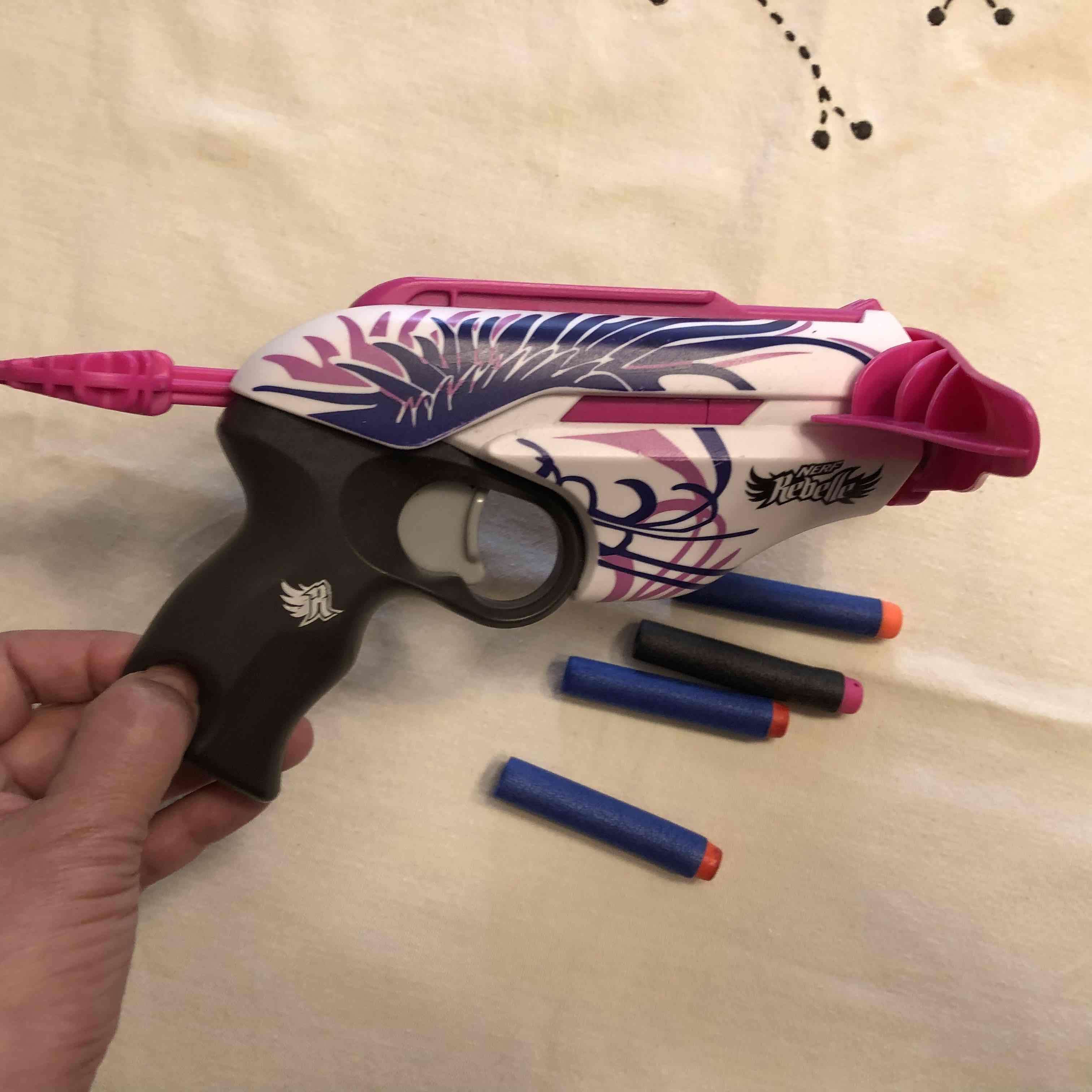 Lanzador de juguete Nerf rosa - miniatura 2