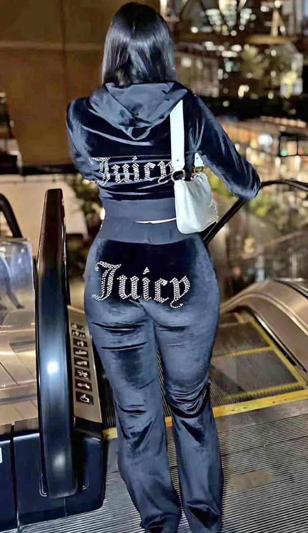 Buzo Juicy Couture negro terciopelo - miniatura 2