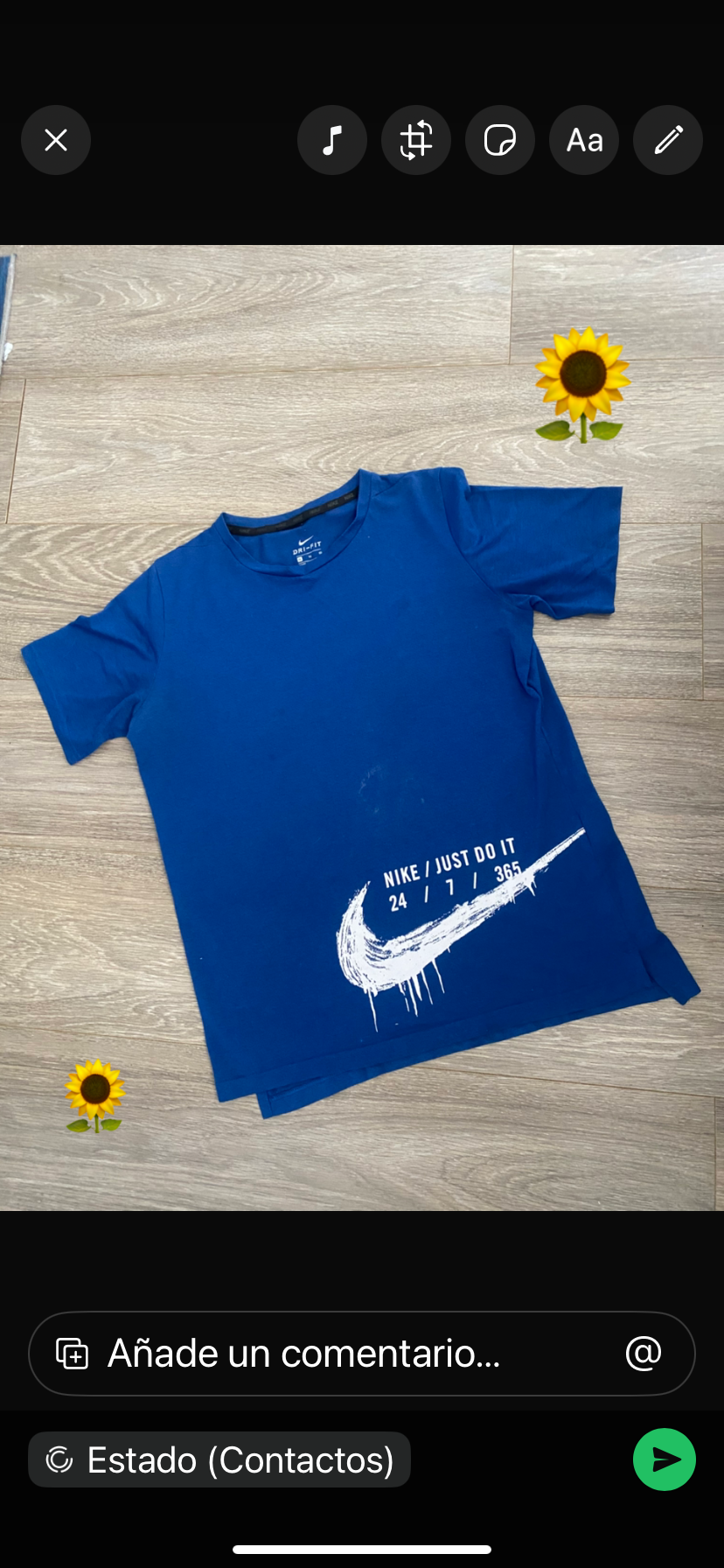 Polera azul Nike Dri-Fit