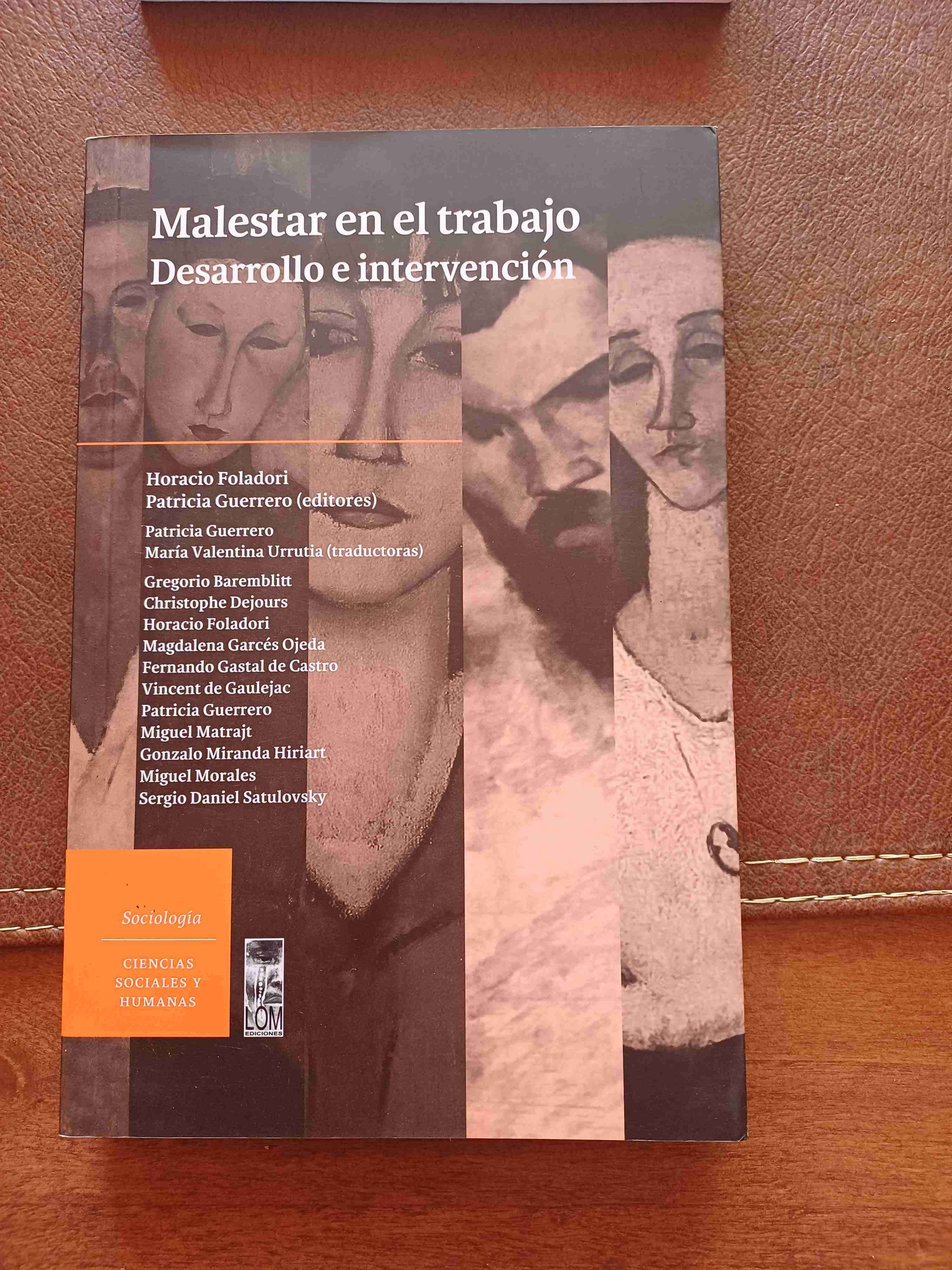 Libro Malestar en el Trabajo