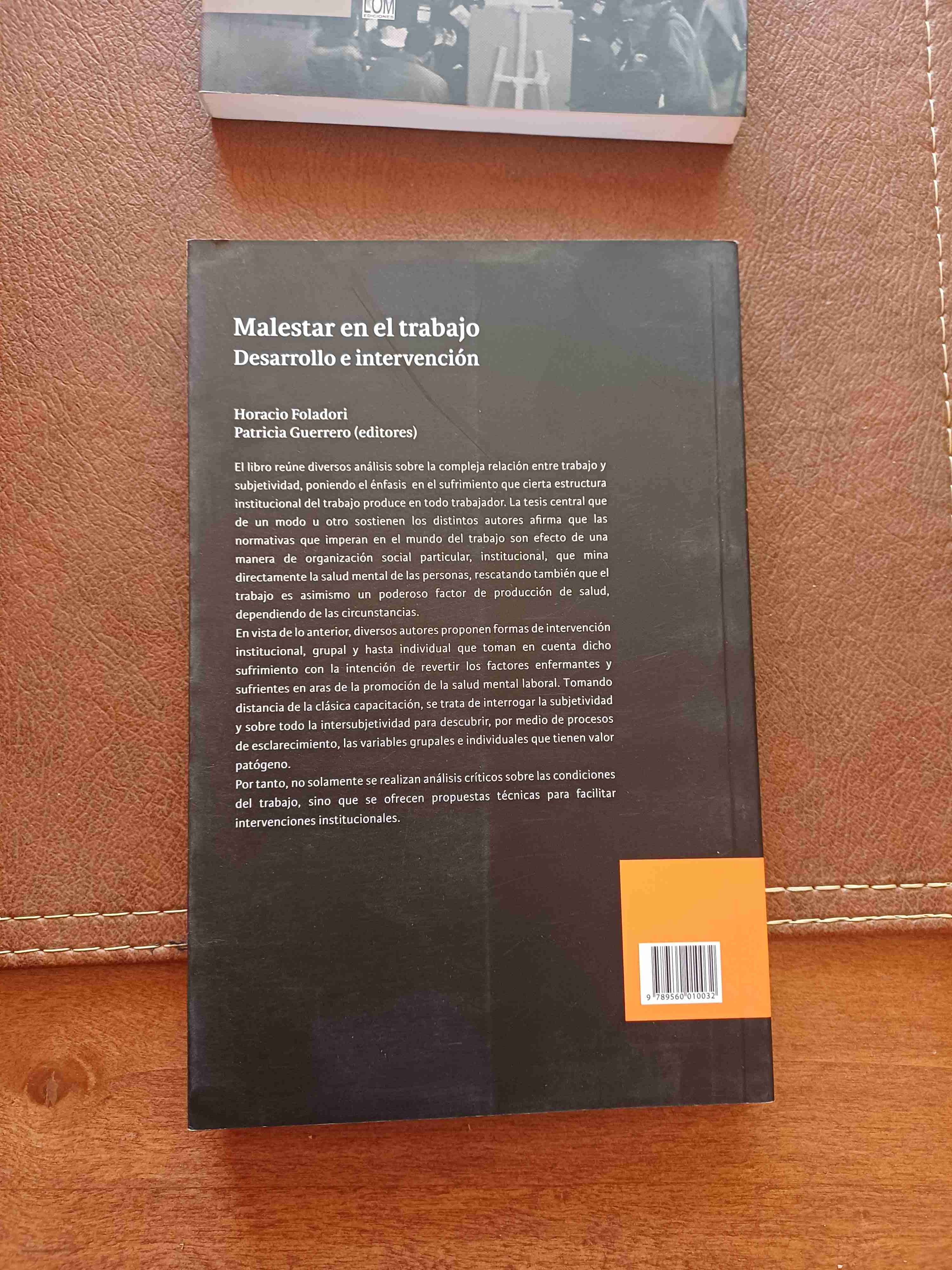 Libro Malestar en el Trabajo - miniatura 2