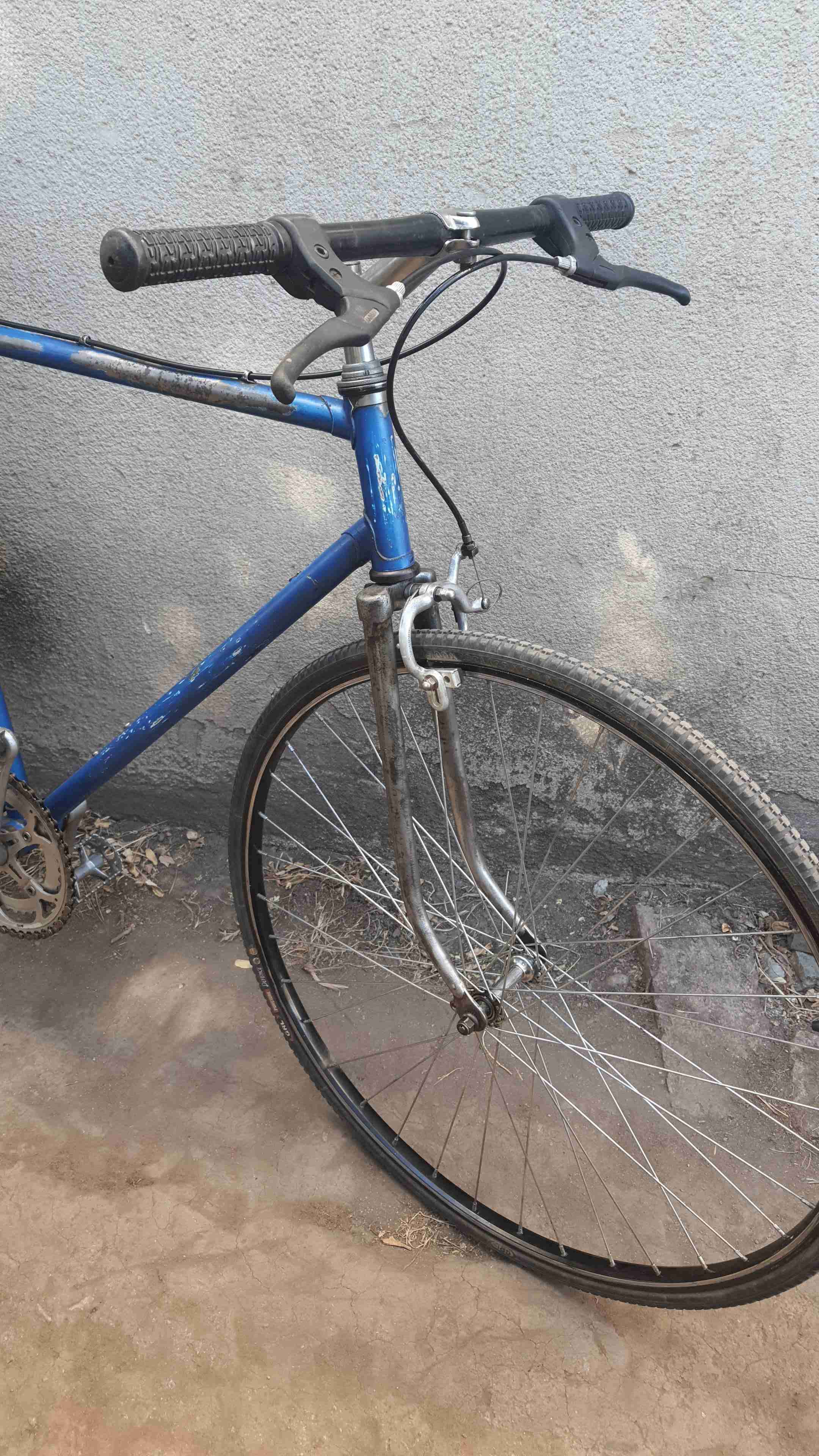 Bicicleta clásica azul con freno - miniatura 2