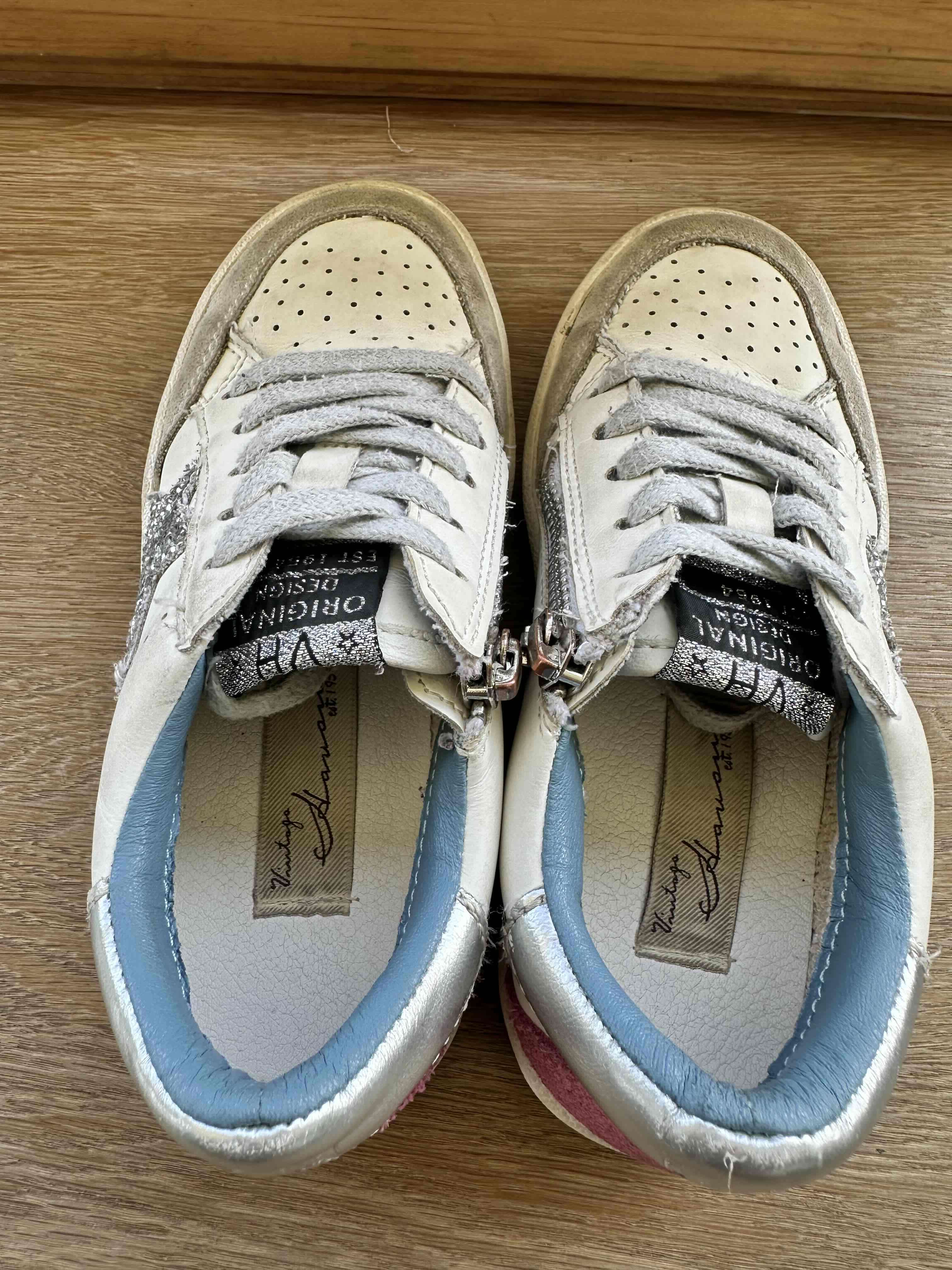 Zapatillas blancas con estrella glitter - miniatura 5