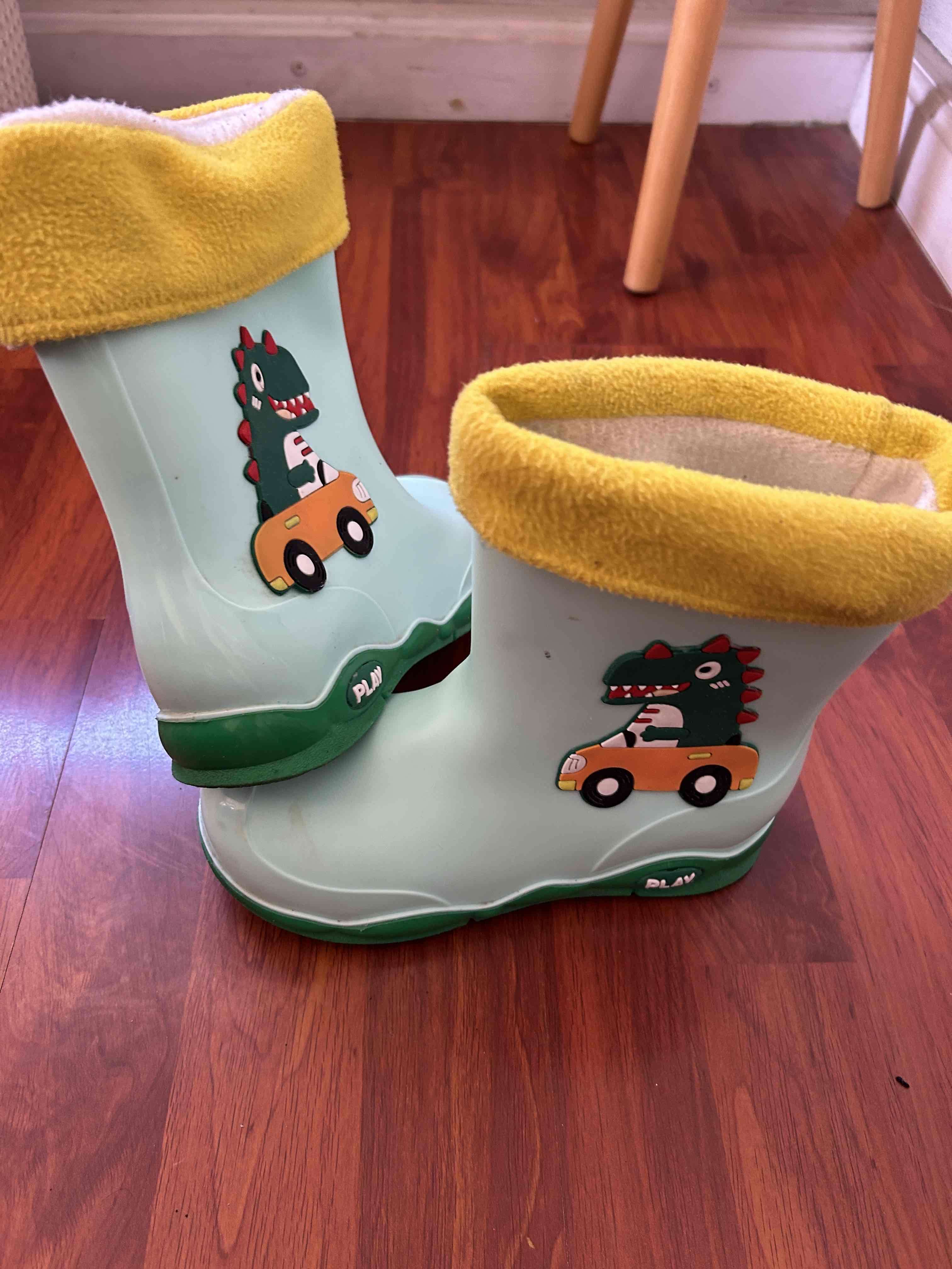Botas de lluvia infantiles verdes