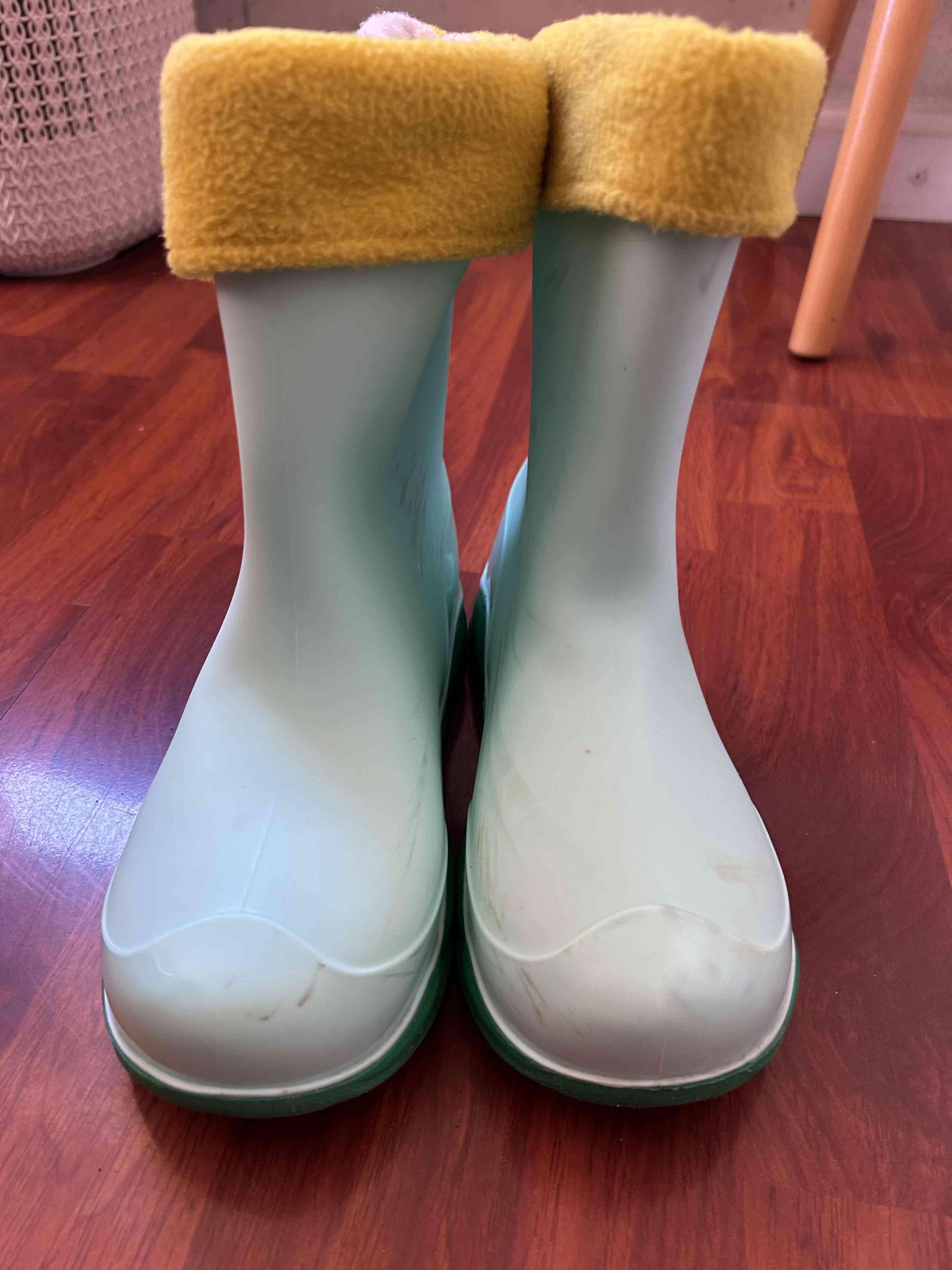 Botas de lluvia infantiles verdes - miniatura 3