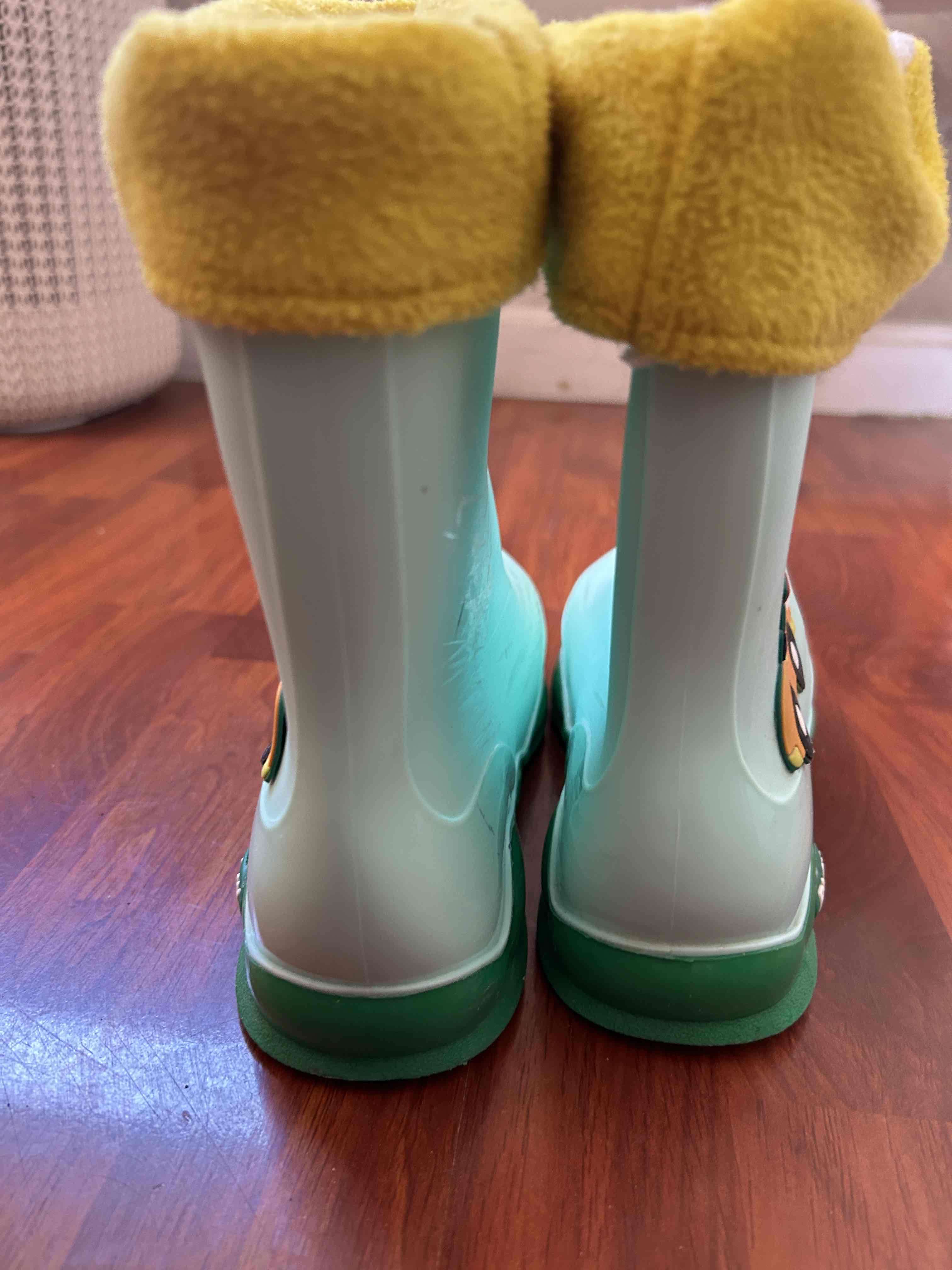 Botas de lluvia infantiles verdes - miniatura 4