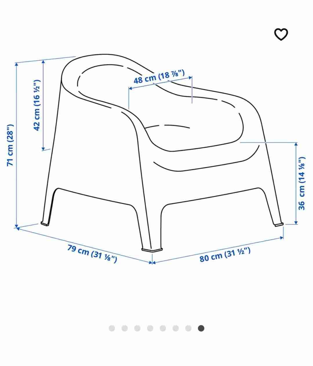 Sitial de terraza blanco - miniatura 2