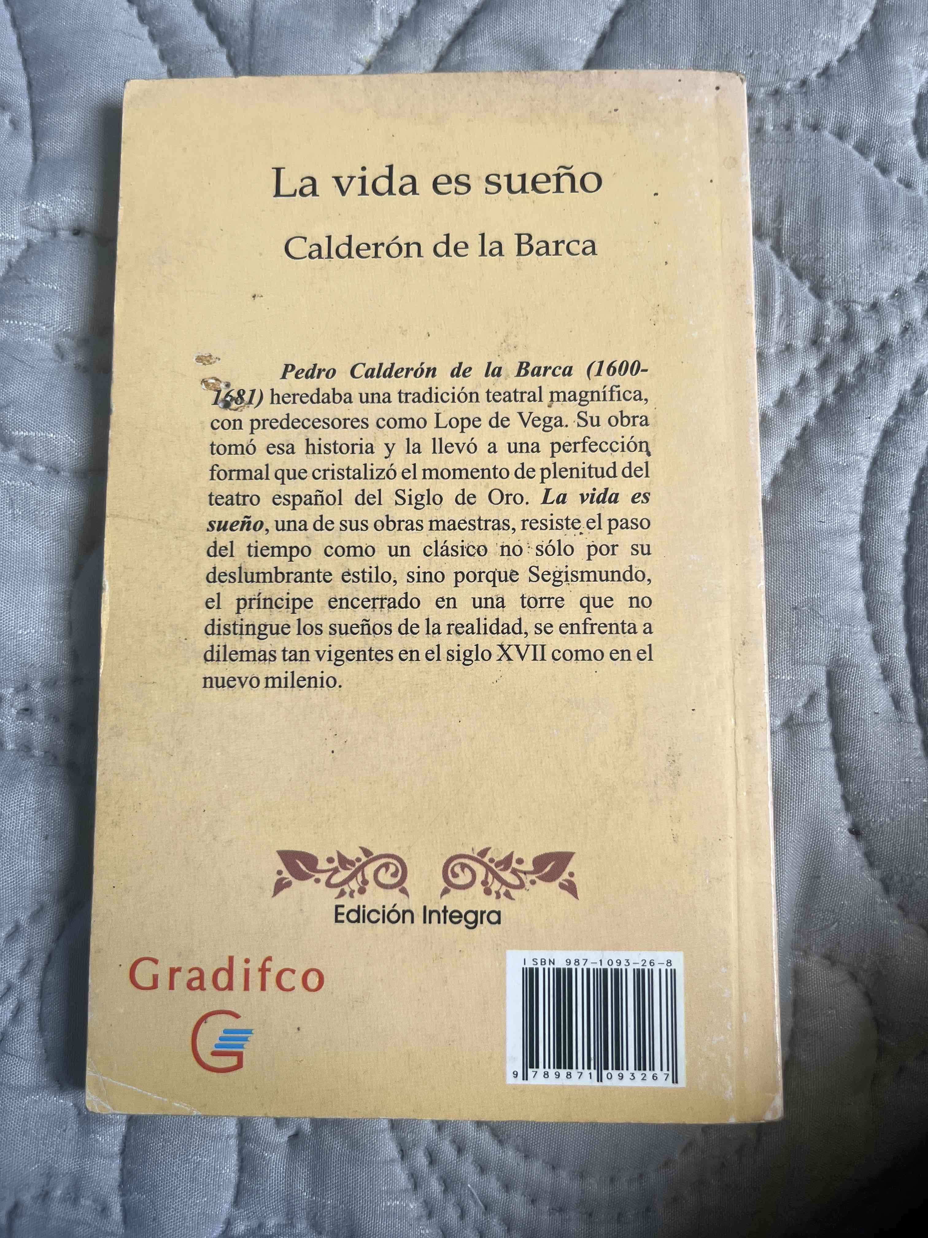 Libro 'La vida es sueño' Calderón de la Barca - miniatura 2