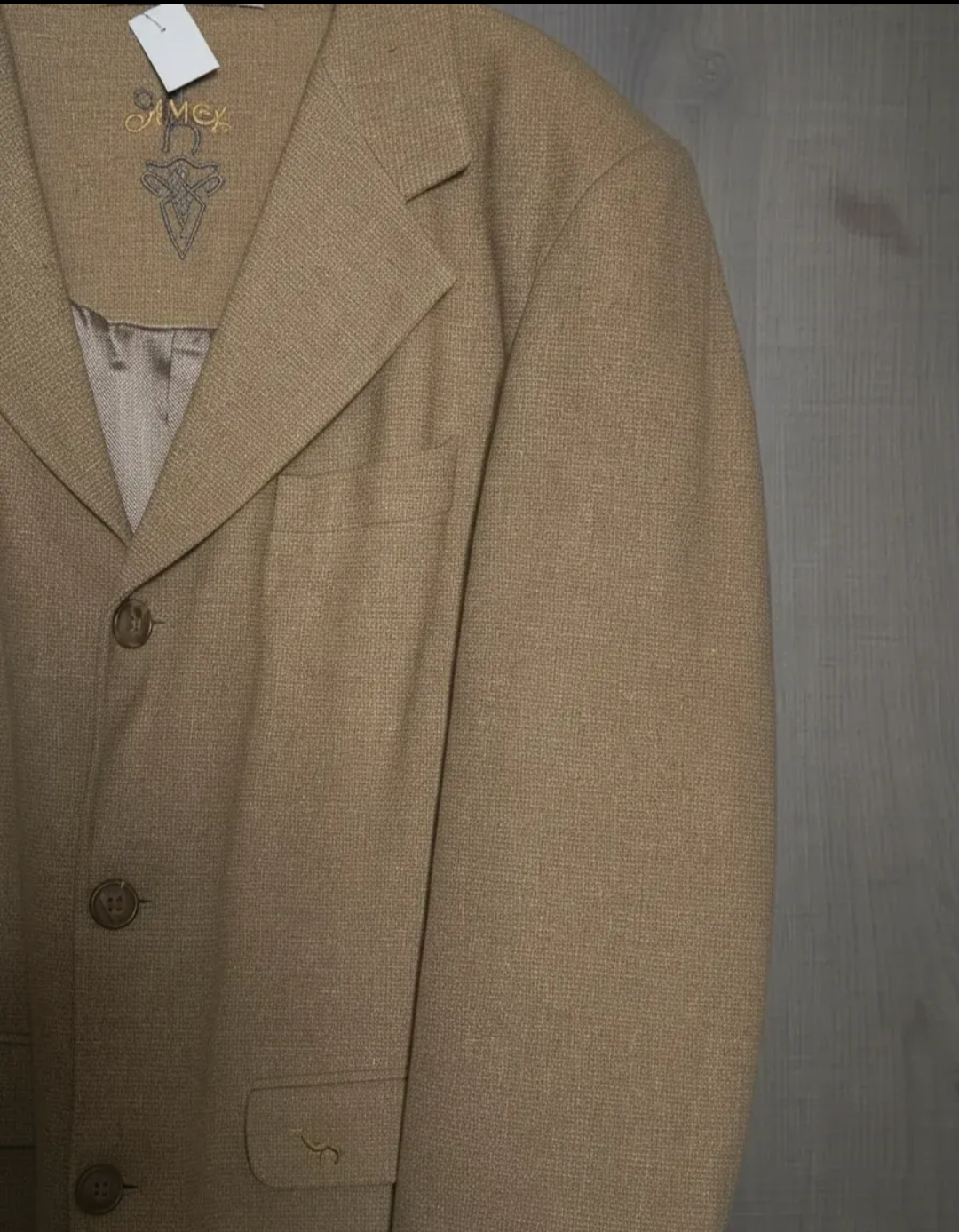 Blazer hombre beige clásico - 4