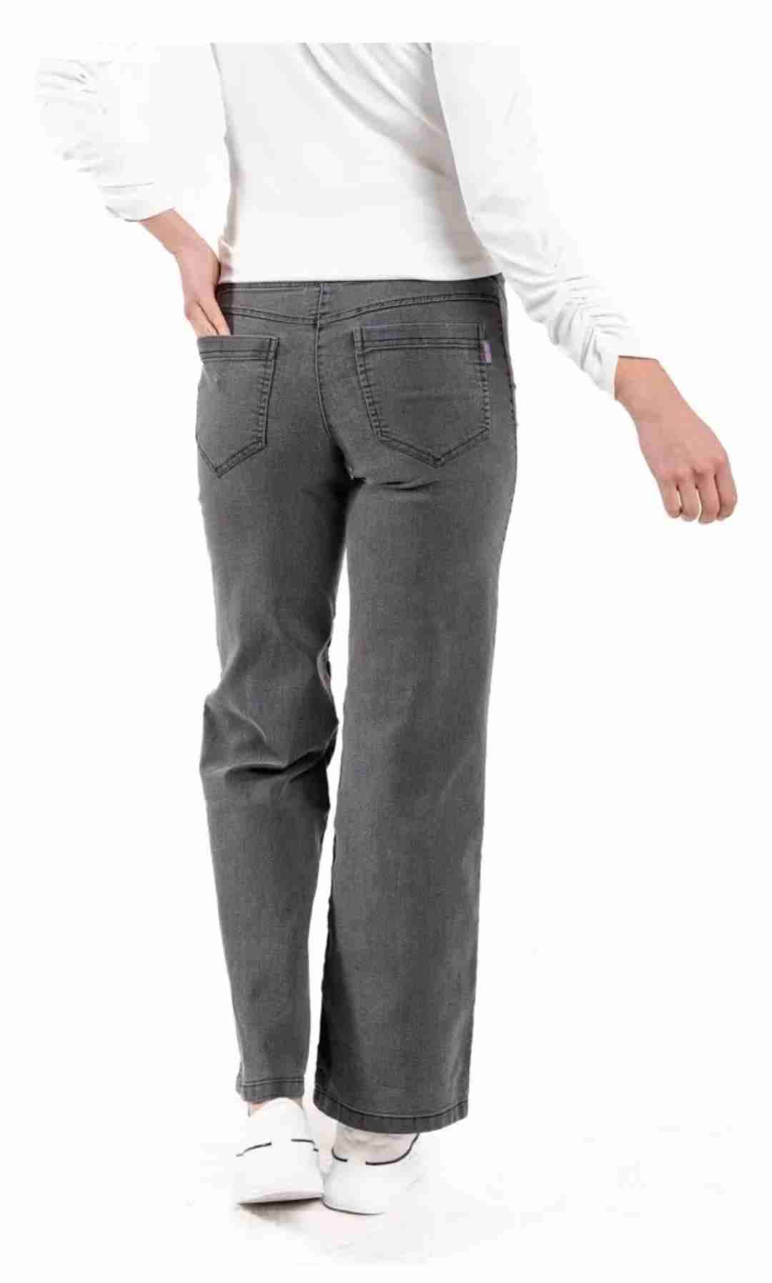 Jeans palazzo maternal ceniza talla L - miniatura 2